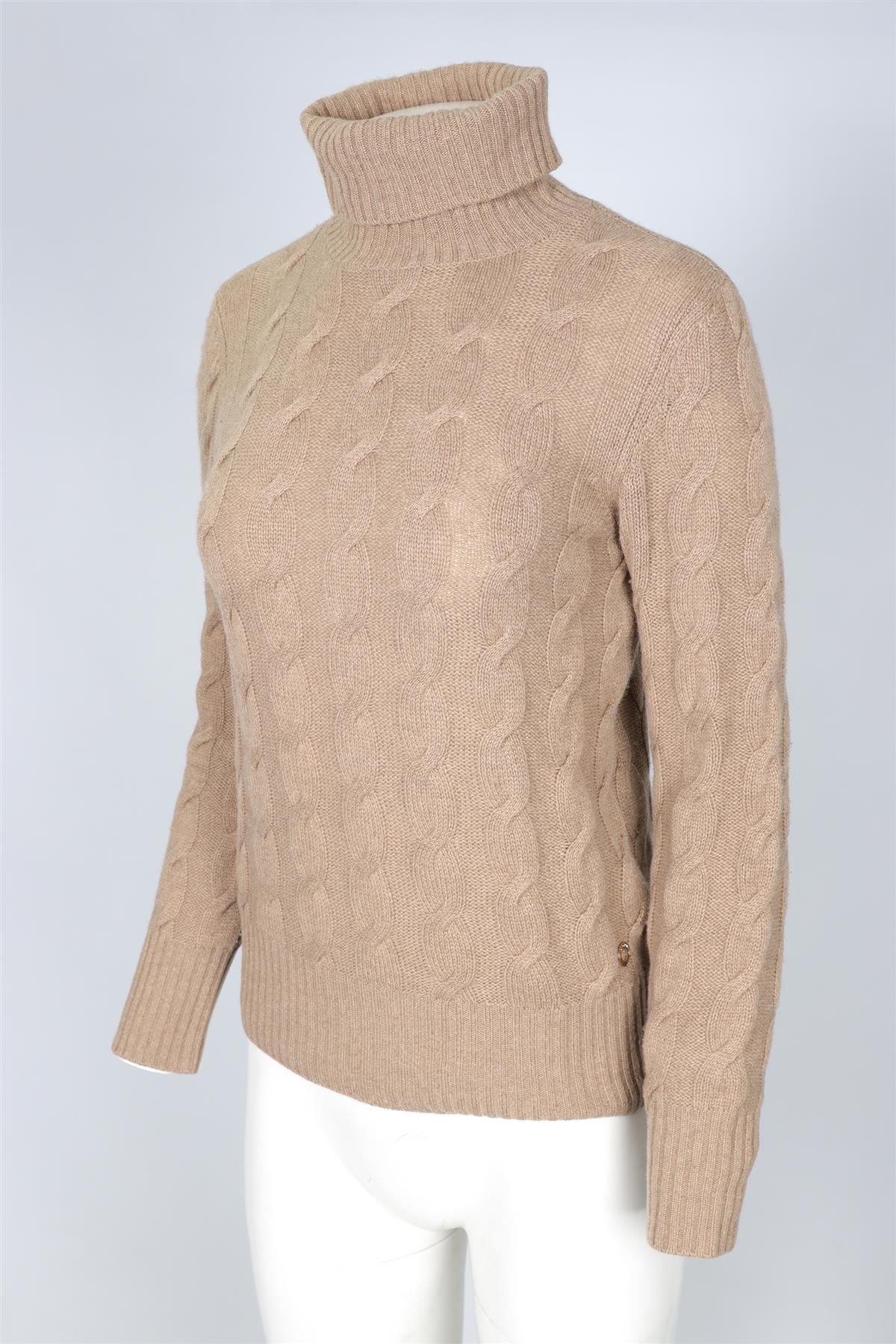 LORO PIANA BROWN CASHMERE SWEATER IT 40 UK 8 - Image 3