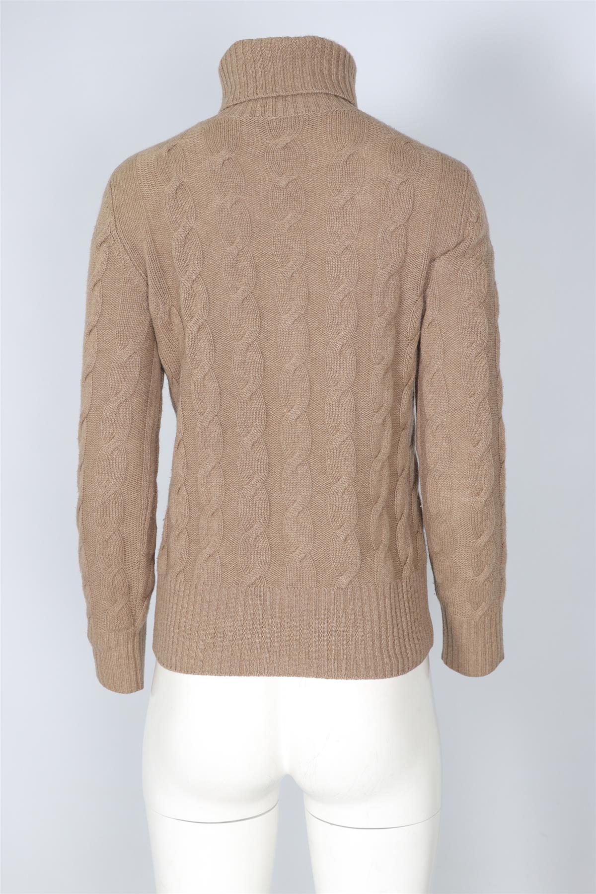 LORO PIANA BROWN CASHMERE SWEATER IT 40 UK 8 - Image 4