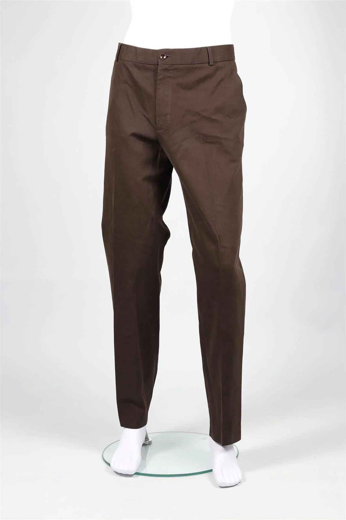 LORO PIANA BROWN MEN'S COTTON STRAIGHT LEG PANTS IT 54 UK/US WAIST 38 - Image 2