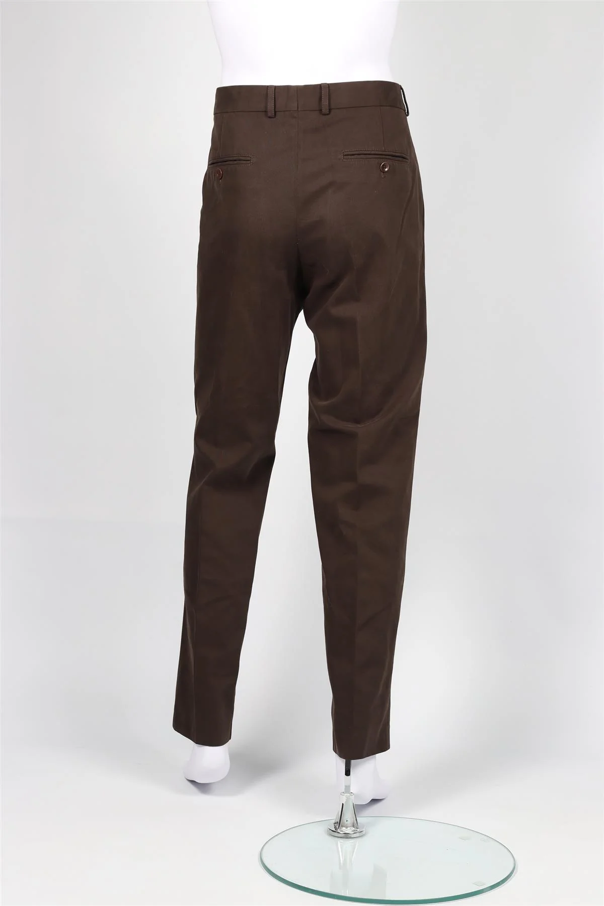 LORO PIANA BROWN MEN'S COTTON STRAIGHT LEG PANTS IT 54 UK/US WAIST 38 - Image 4