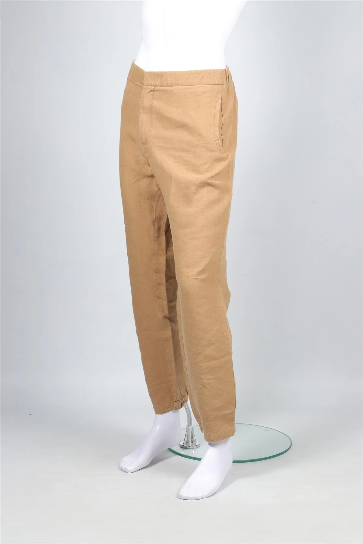 LORO PIANA BROWN MEN'S LINEN TAPERED PANTS IT 58 UK/US WAIST 42 - Image 3