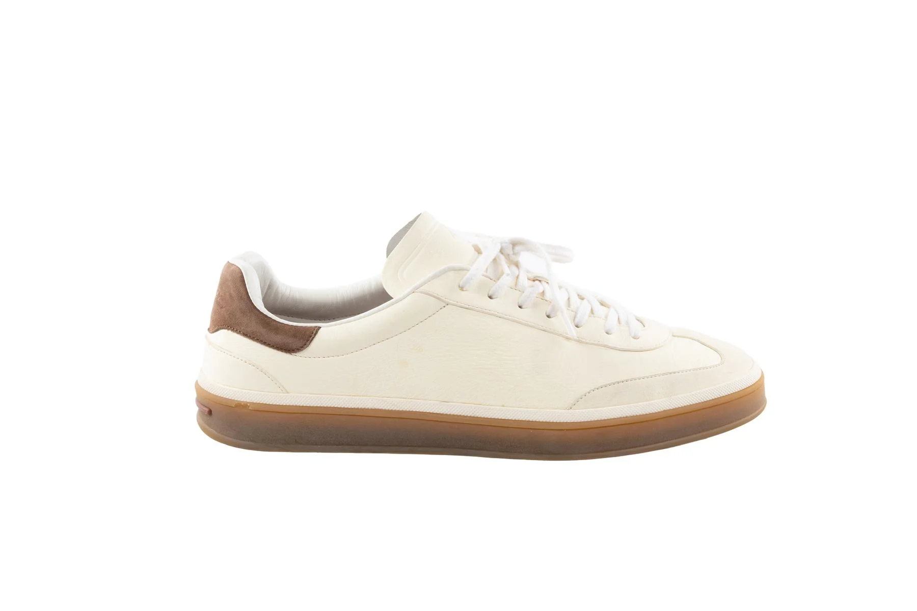 LORO PIANA CREAM MEN'S TENNIS WALK LEATHER SNEAKERS EU 46 UK 11 US 12 - Image 2
