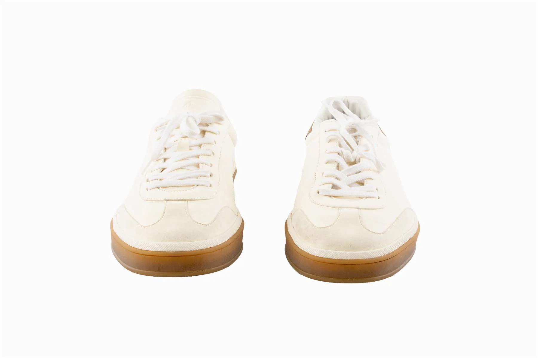 LORO PIANA CREAM MEN'S TENNIS WALK LEATHER SNEAKERS EU 46 UK 11 US 12 - Image 3