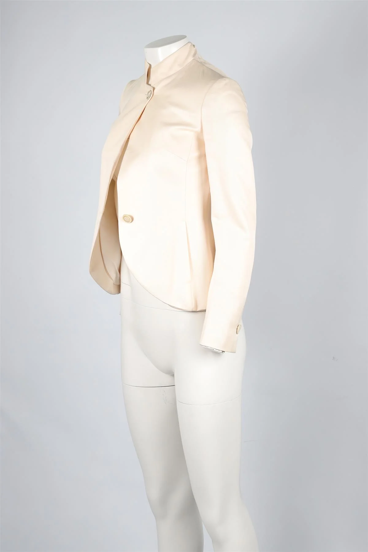 LORO PIANA CREAM SILK JACKET IT 38 UK 6 - Image 4