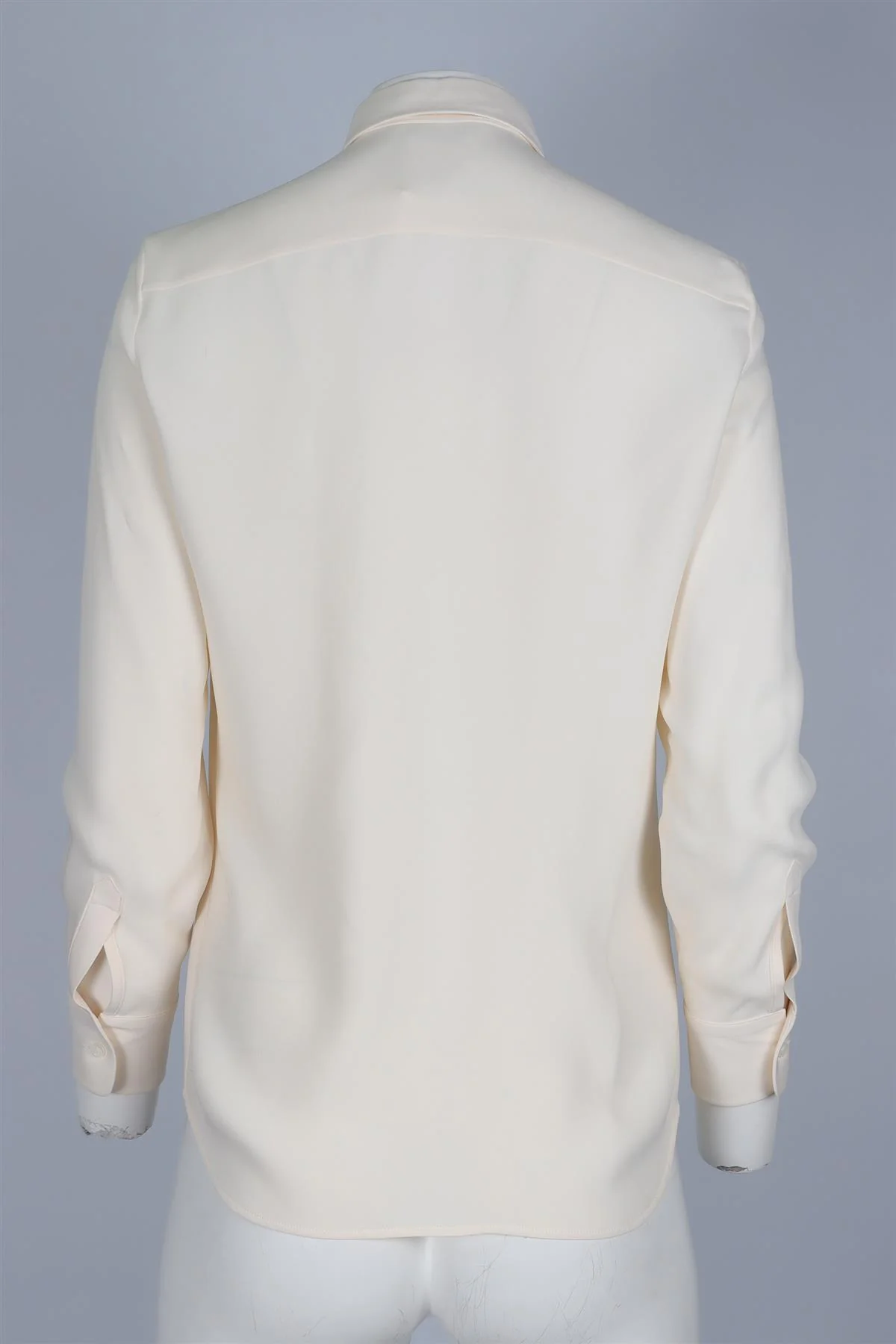 LORO PIANA CREAM SILK SHIRT IT 38 UK 6 - Image 4