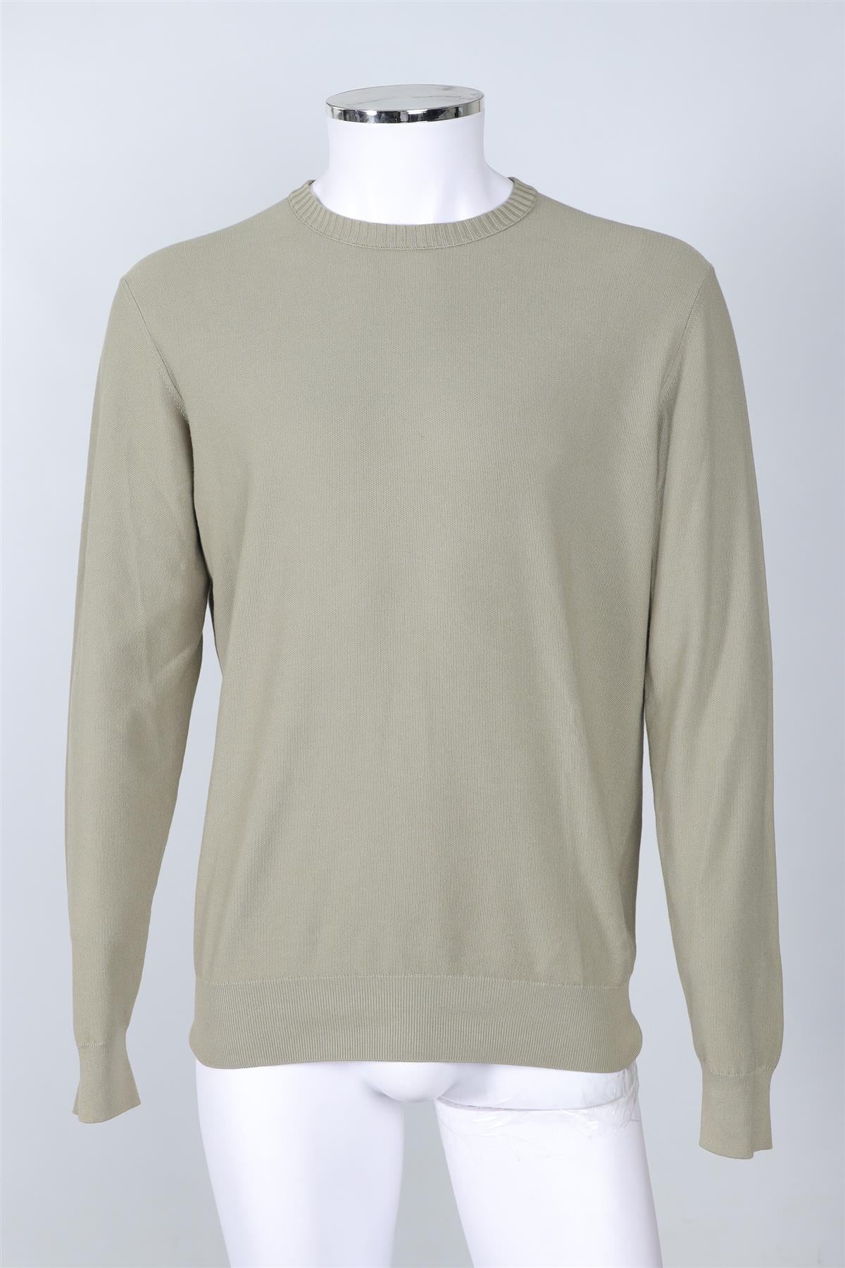 LORO PIANA GREEN MEN'S COTTON SWEATER IT 52 UK 42 - Image 2