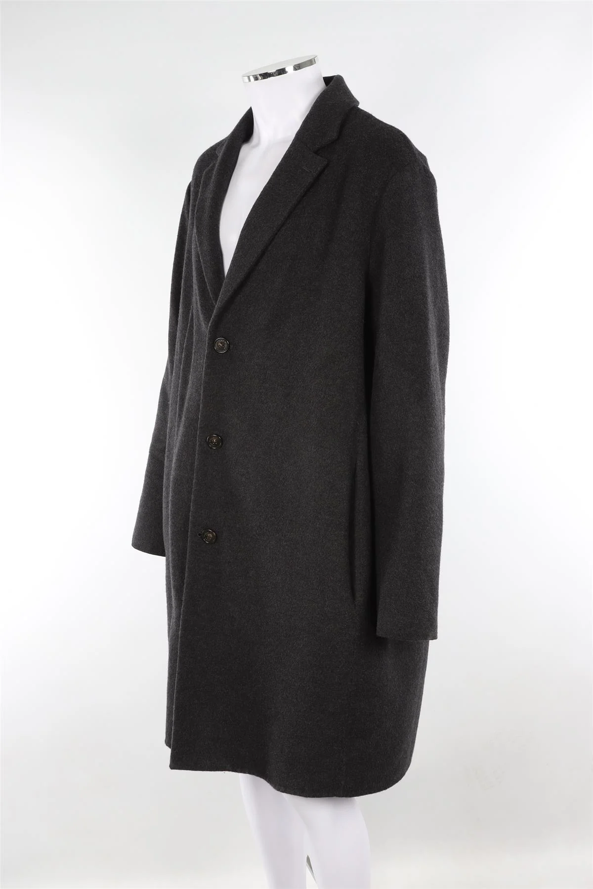 LORO PIANA GREY MEN'S CASHMERE COAT IT 56 UK/US 46 - Image 3
