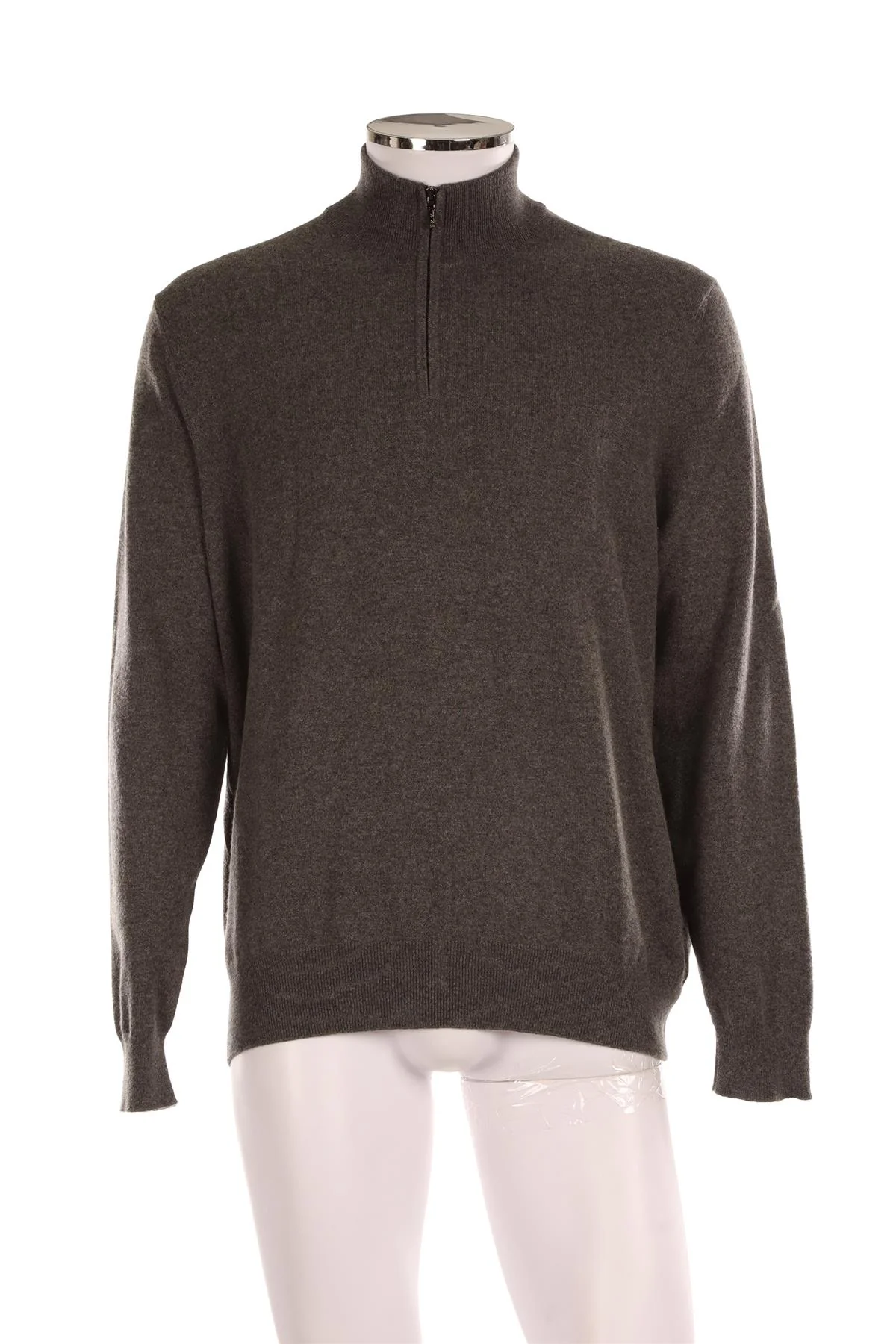 LORO PIANA GREY MEN'S CASHMERE SWEATER IT 52 UK/US 42 - Image 2
