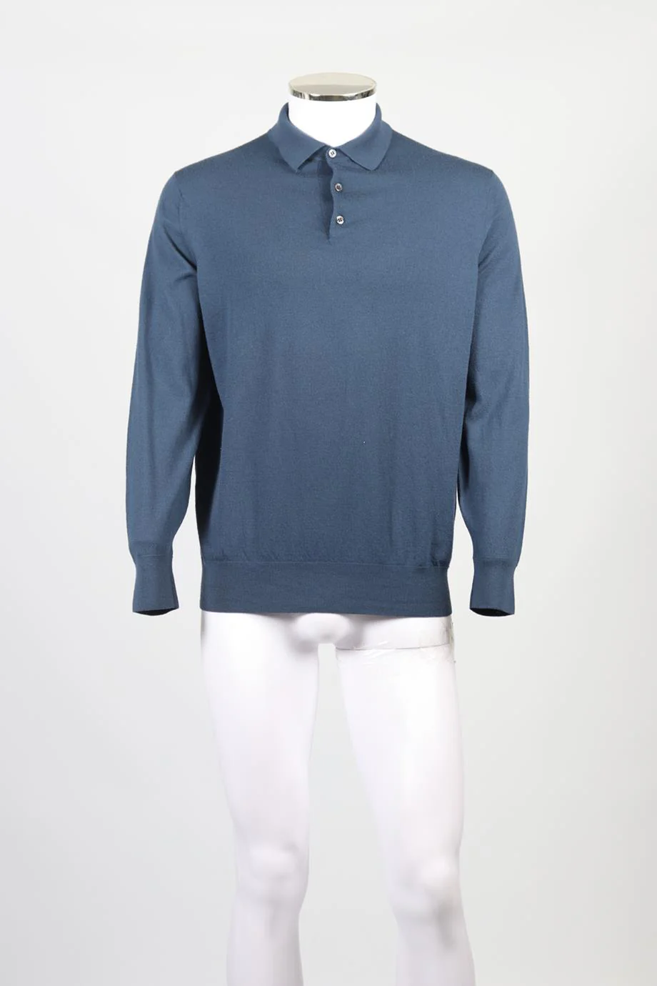 LORO PIANA MENS WOOL POLO SHIRT IT 56 FR 56 UK/US 46 - Image 2