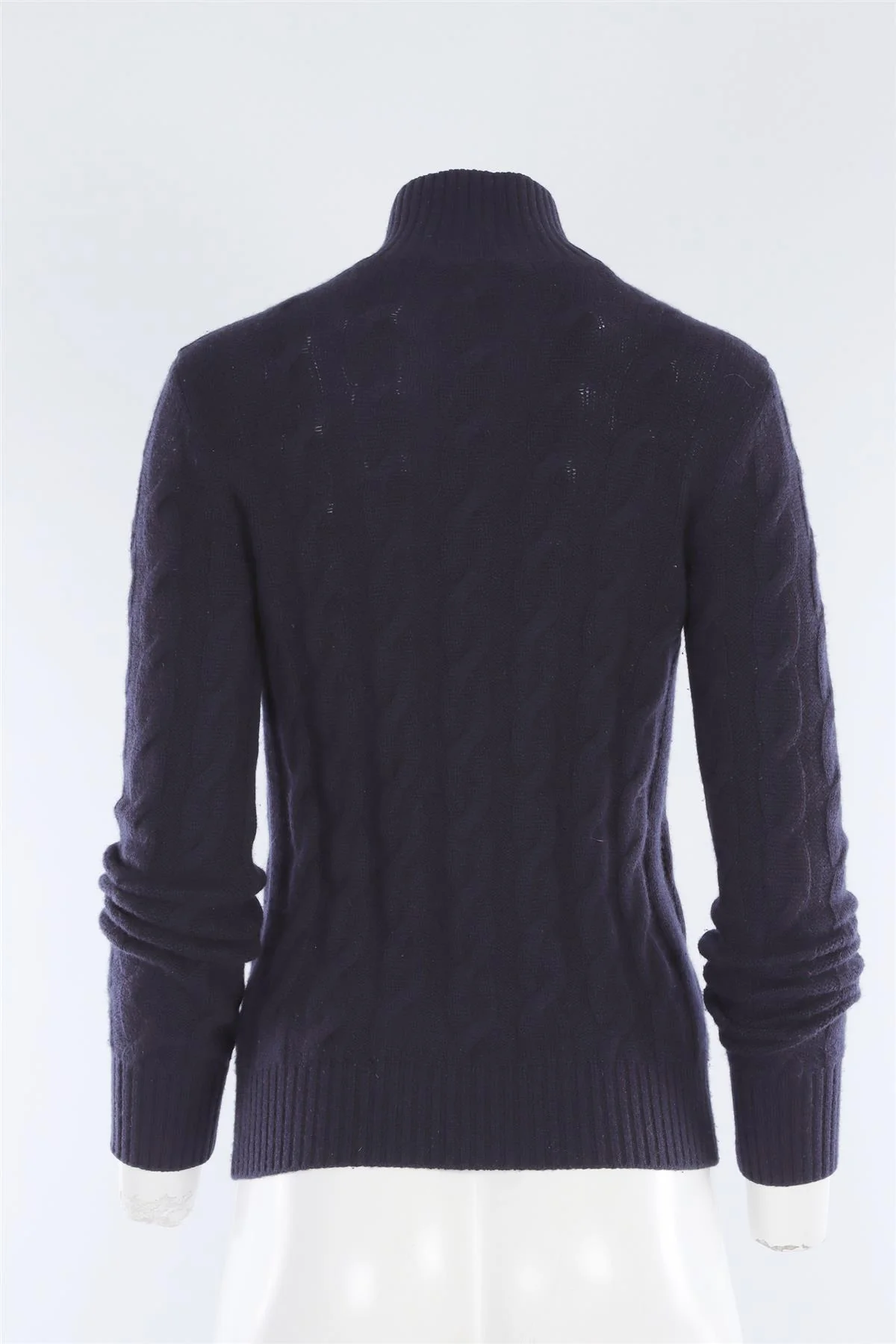 LORO PIANA NAVY CASHMERE CARDIGAN IT 38 UK 6 - Image 4