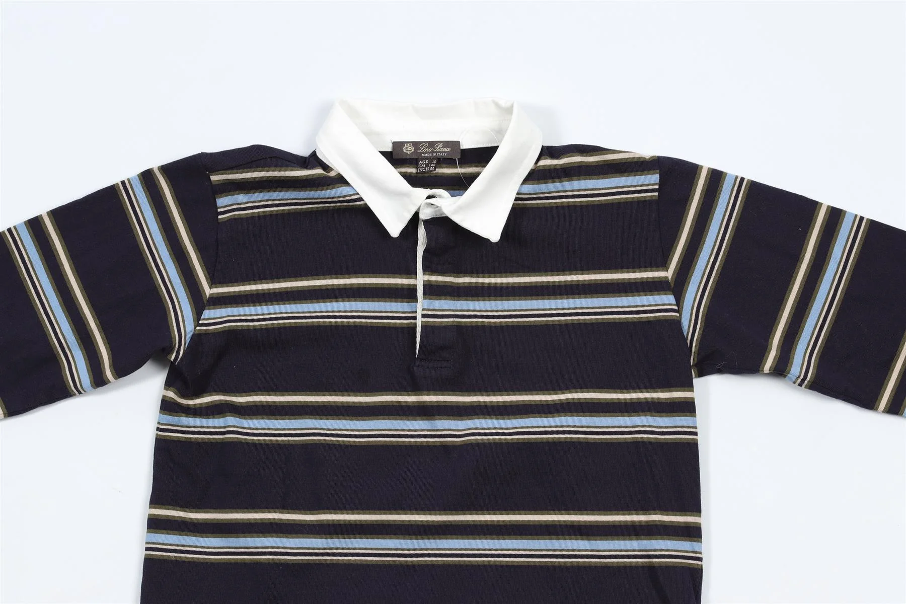 LORO PIANA NAVY KIDS BOYS POLO SHIRT 10 YEARS - Image 3