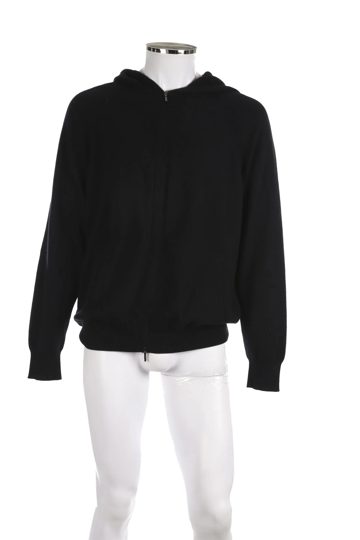 LORO PIANA NAVY MEN'S CASHMERE HOODIE XLARGE - Image 2