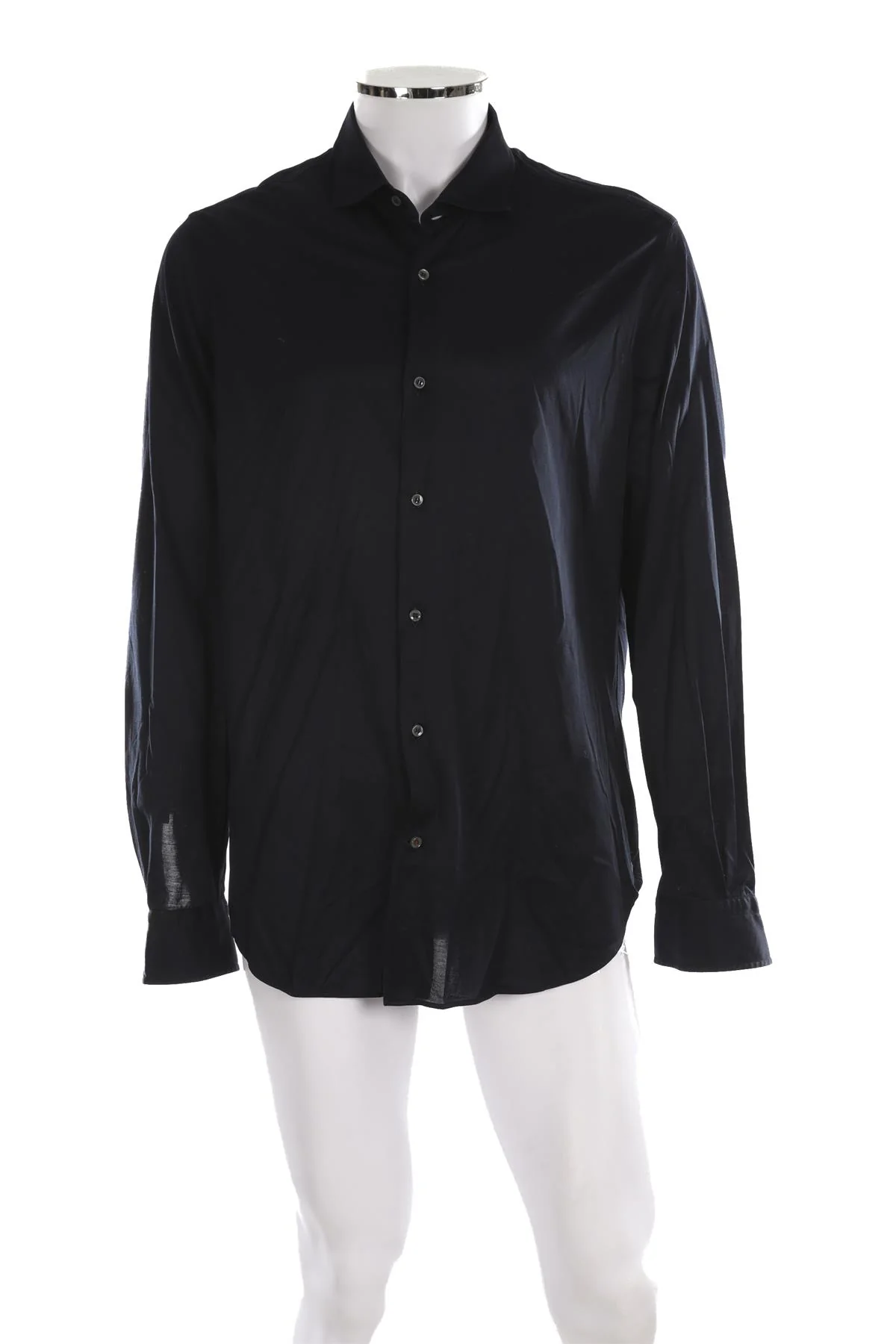 LORO PIANA NAVY MEN'S COTTON SHIRT XLARGE - Image 2
