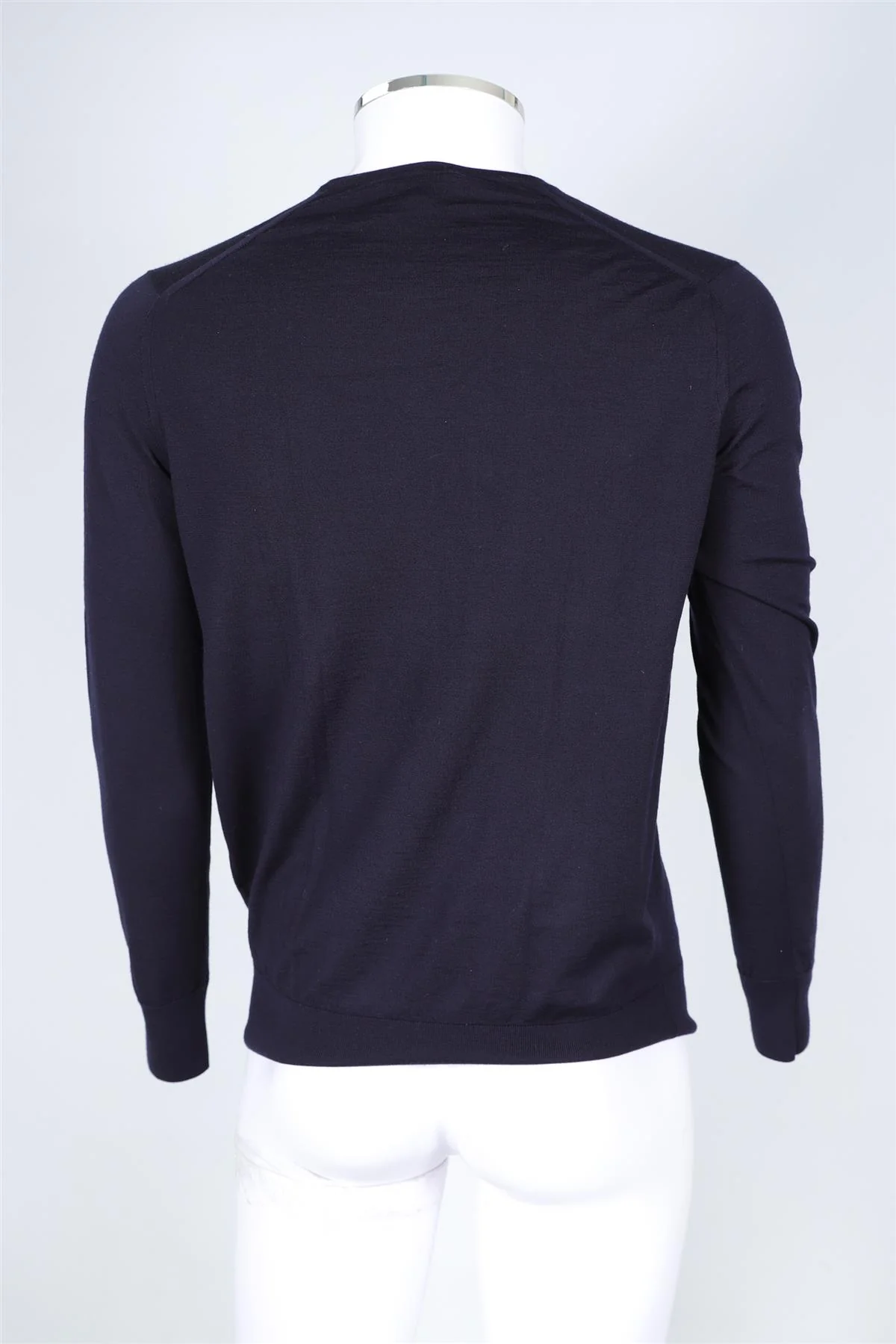LORO PIANA NAVY MEN'S WOOL SWEATER IT 50 UK/US 40 - Image 4