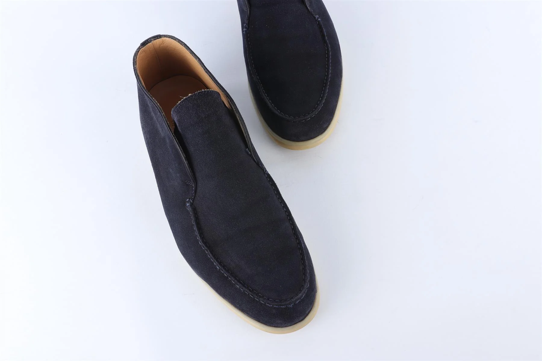 LORO PIANA NAVY OPEN WALK SUEDE BOOTS EU 42 UK 8 US 9 - Image 4