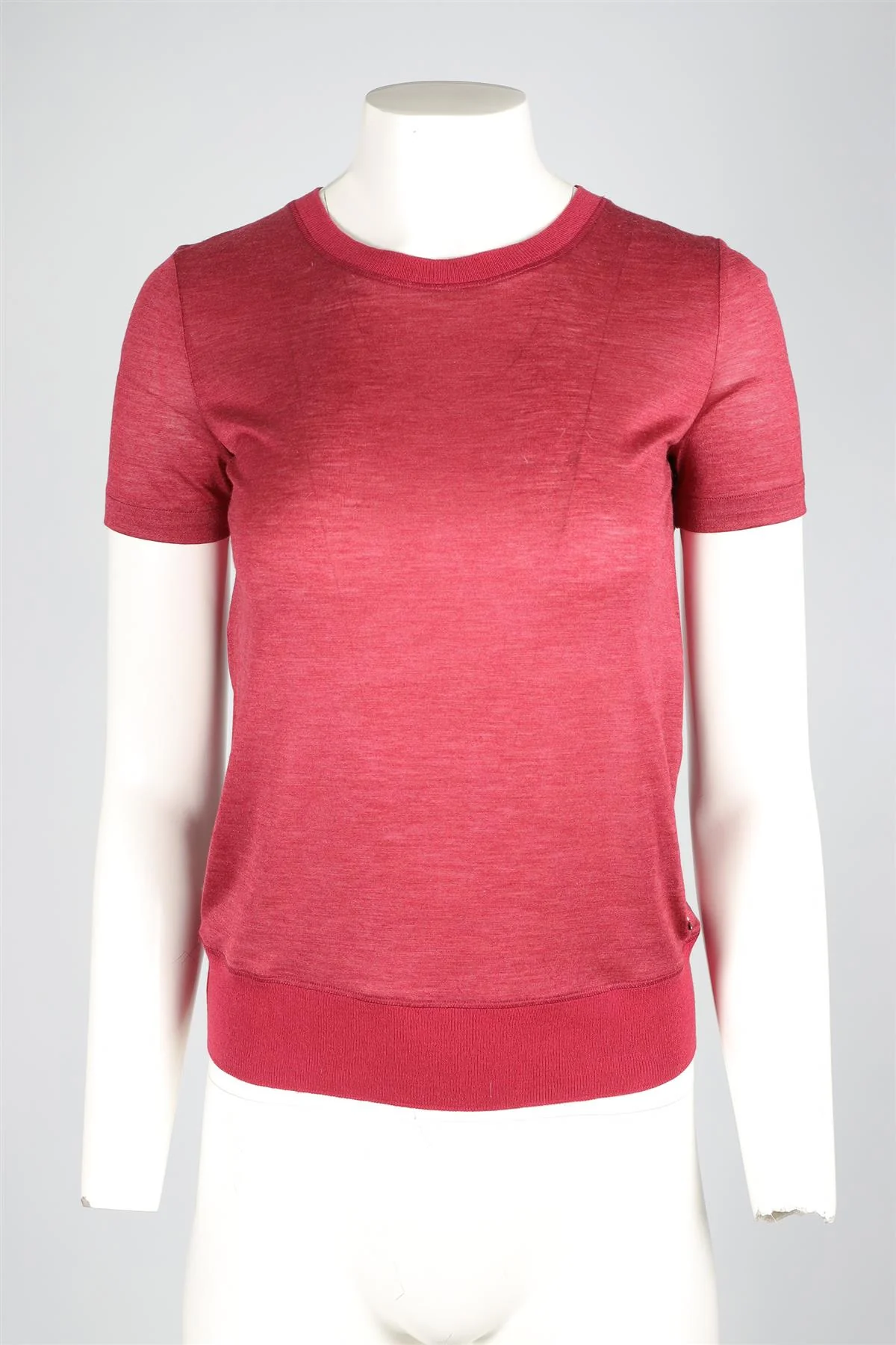 LORO PIANA RED CASHMERE TOP IT 38 UK 6 - Image 2