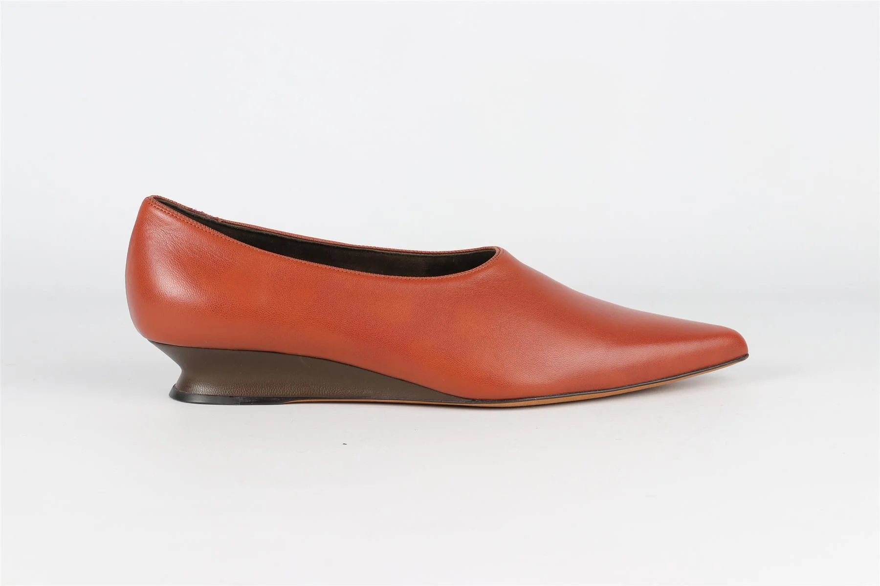 LORO PIANA TAN LEATHER PUMPS EU 37.5 UK 4.5 US 7.5 - Image 2