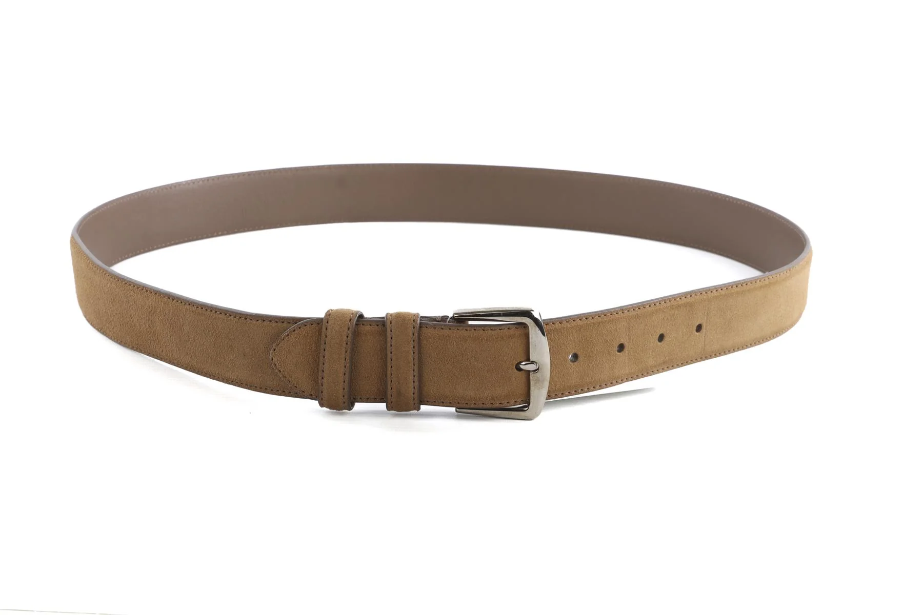 LORO PIANA TAN MEN'S SUEDE BELT 100CM - Image 7