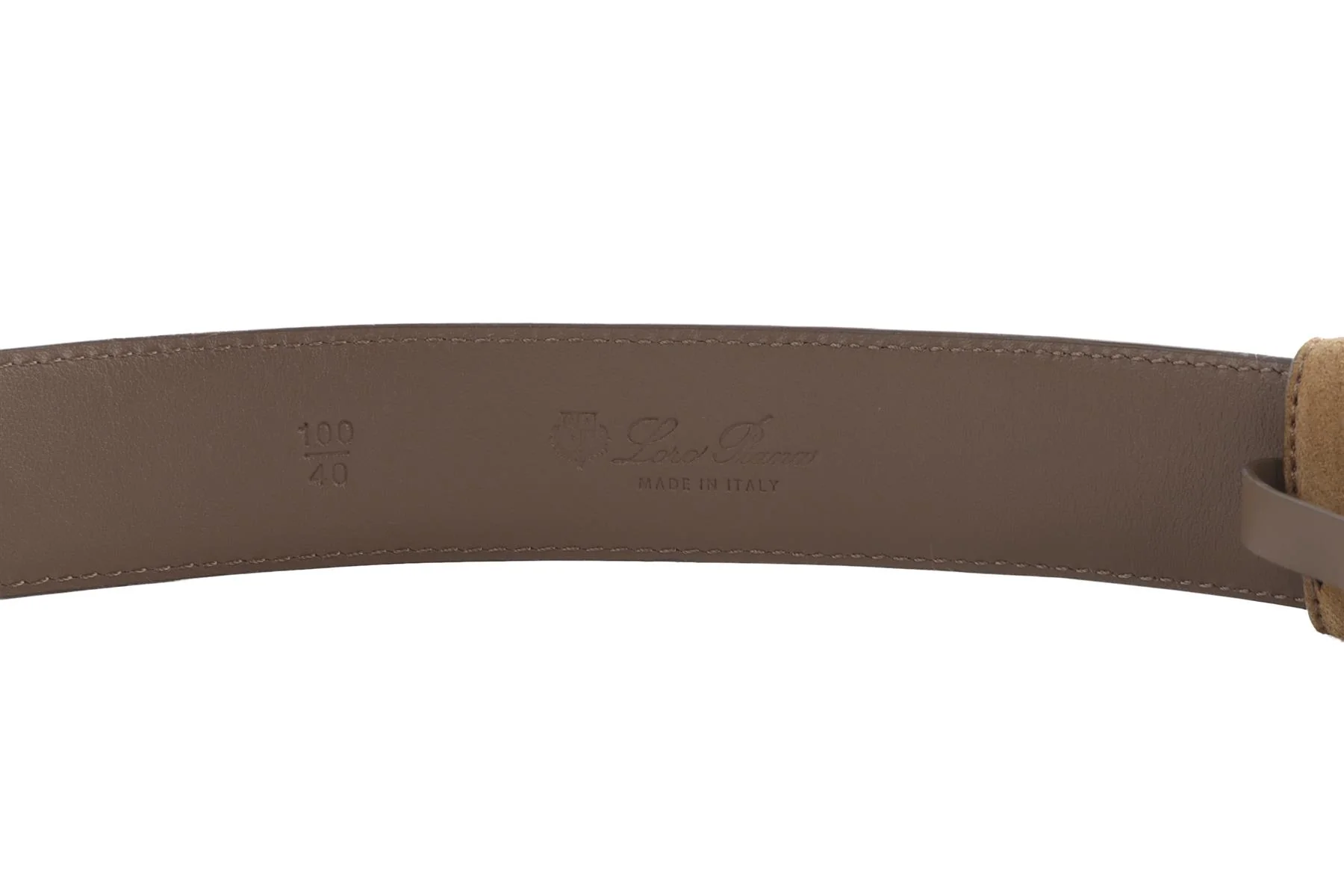 LORO PIANA TAN MEN'S SUEDE BELT 100CM - Image 8