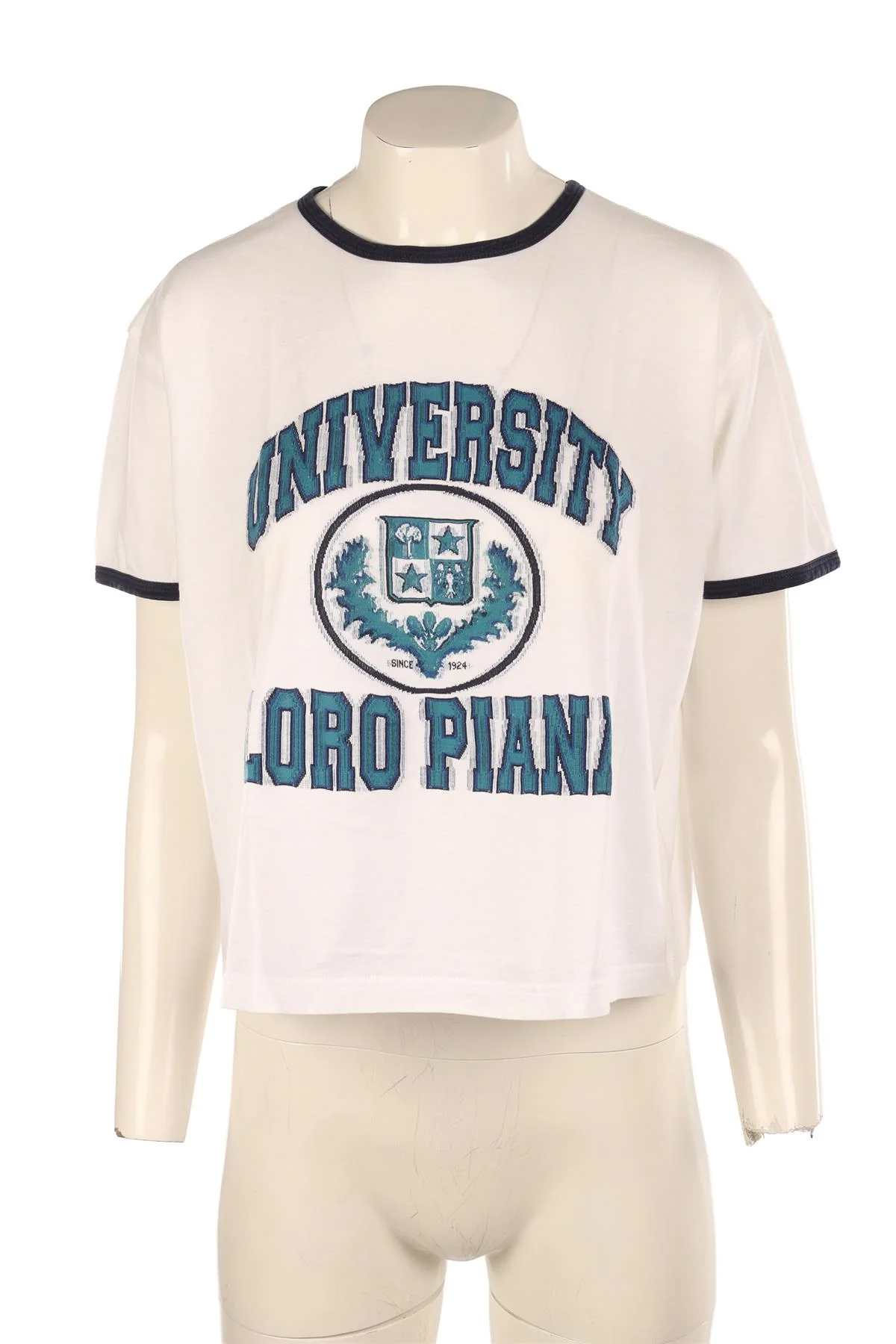 LORO PIANA WHITE COTTON T-SHIRT SMALL - Image 2