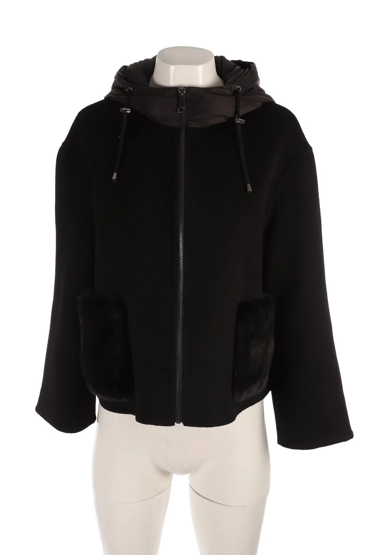 LOU ANDREA BLACK CASHMERE JACKET XLARGE - Image 2