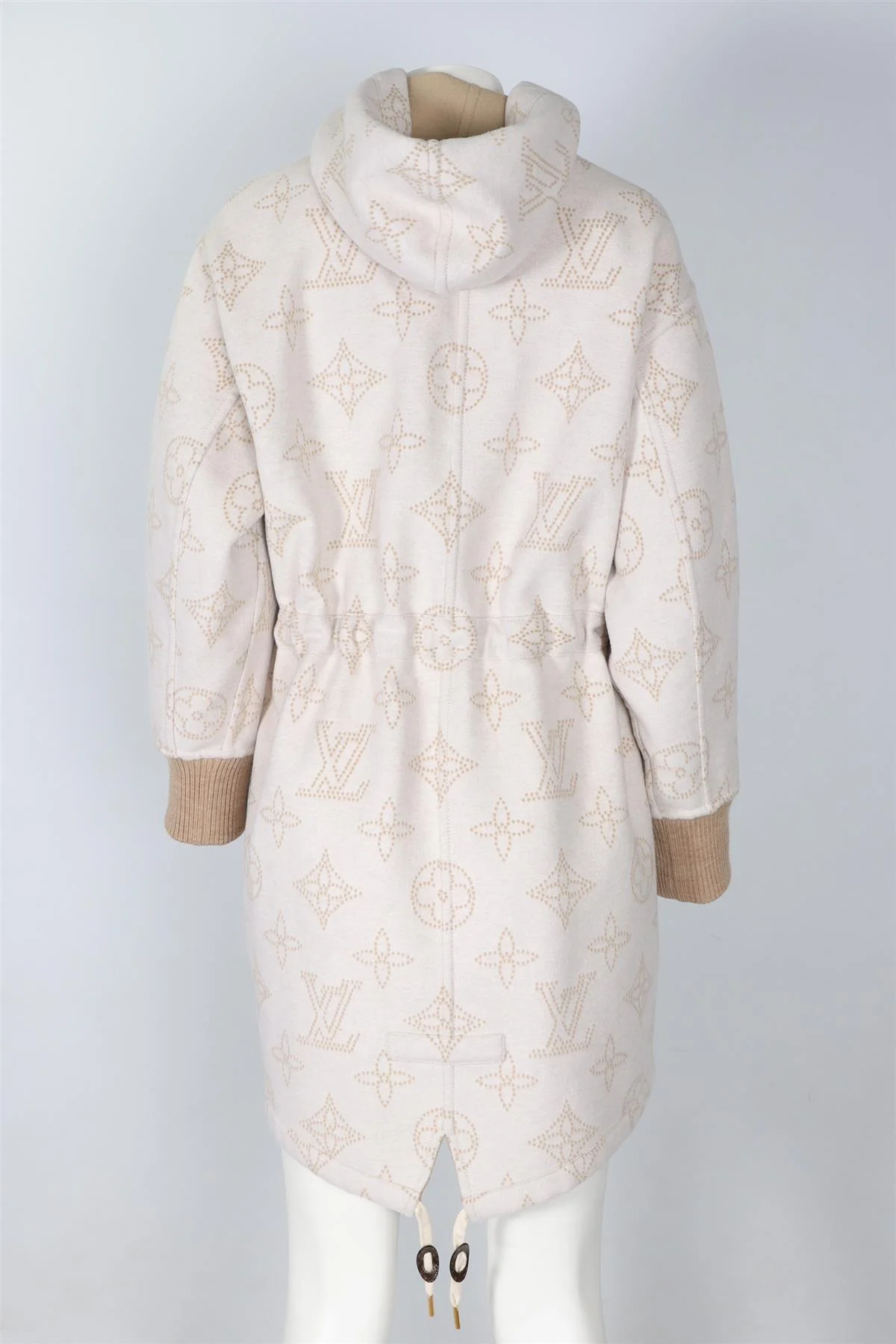 LOUIS VUITTON BEIGE 2025 MONOGRAM CASHGORA COAT IT 38 UK 6 - Image 6