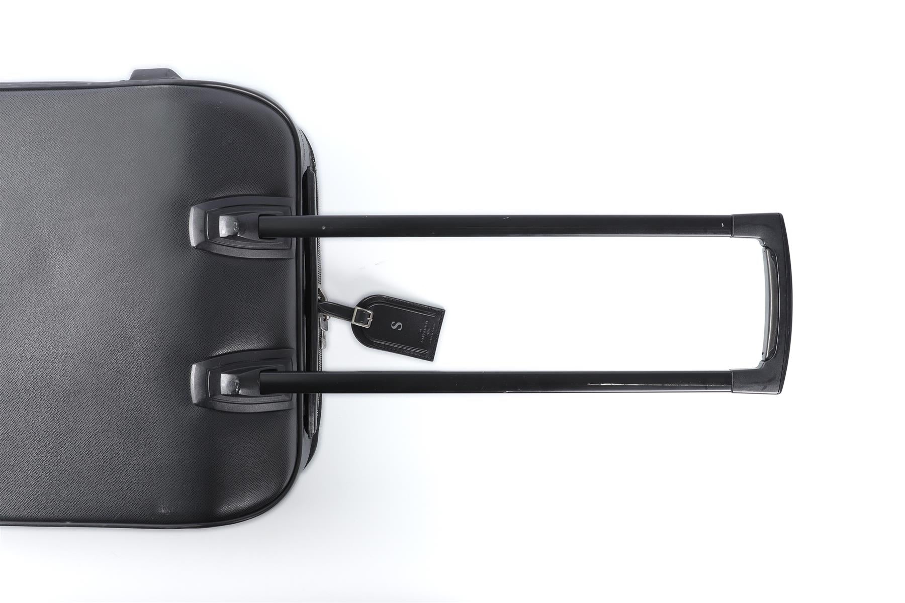 LOUIS VUITTON BLACK 2004 PEGASE 55 TAIGA LEATHER SUITCASE - Image 10