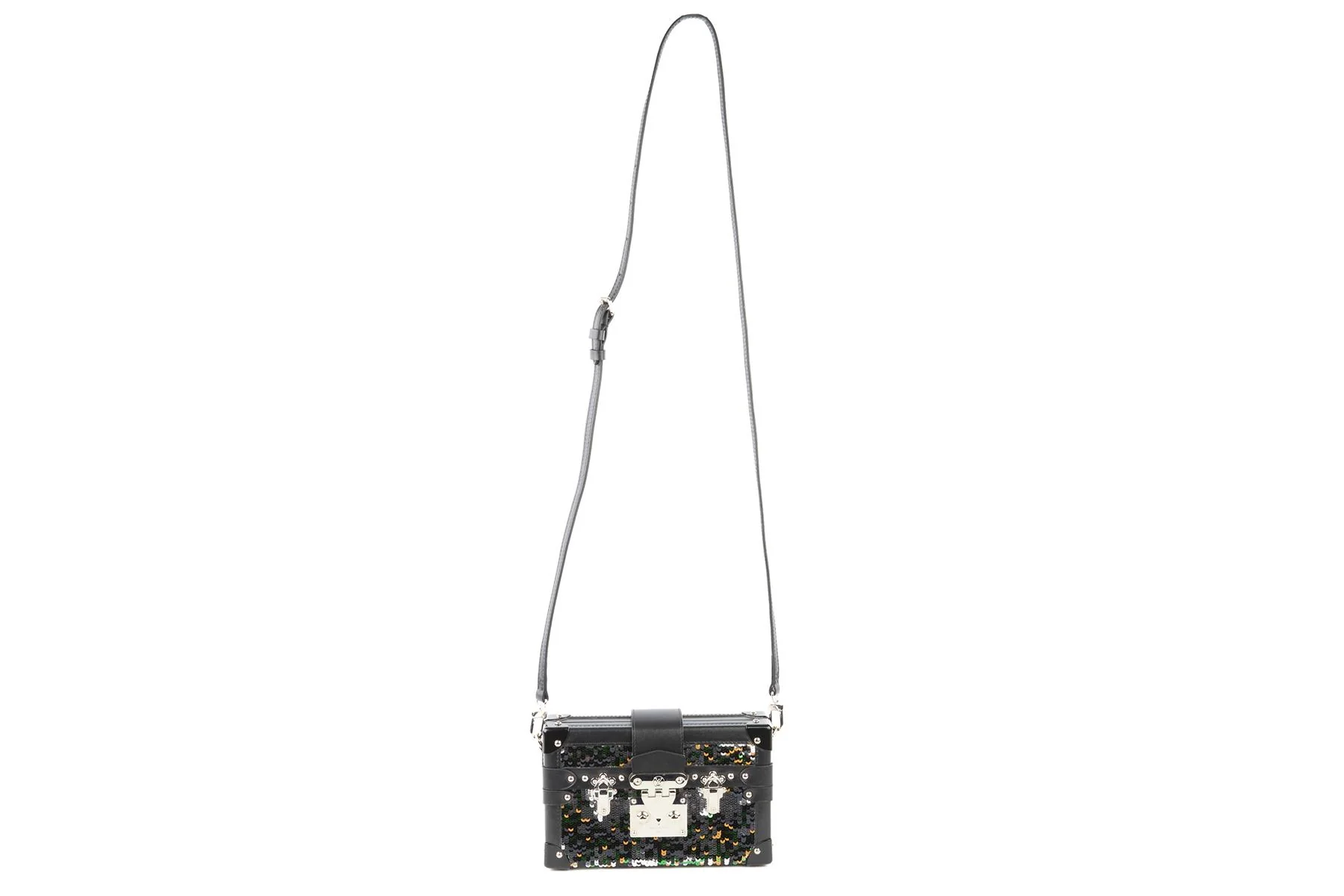 LOUIS VUITTON BLACK 2016 PETITE MALLE SEQUIN CLUTCH - Image 3