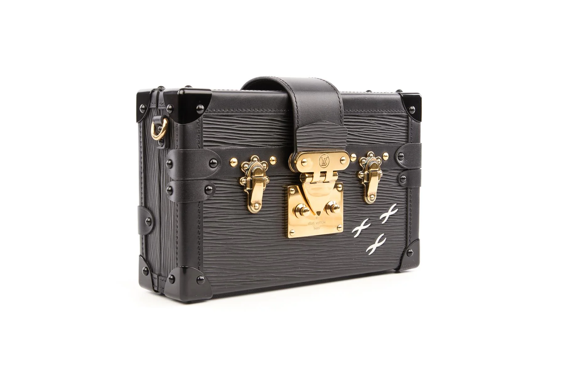 LOUIS VUITTON BLACK 2017 PETITE MALLE EPI LEATHER CLUTCH - Image 4