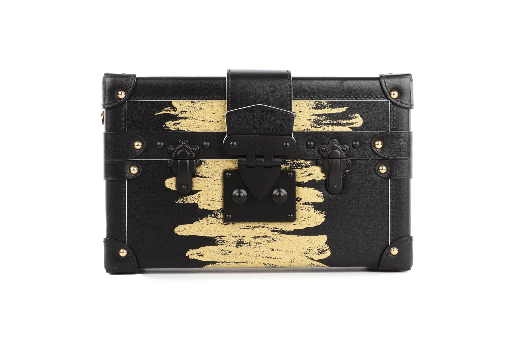 LOUIS VUITTON BLACK 2017 PETITE MALLE GOLDEN LIGHT LEATHER CLUTCH - Image 2