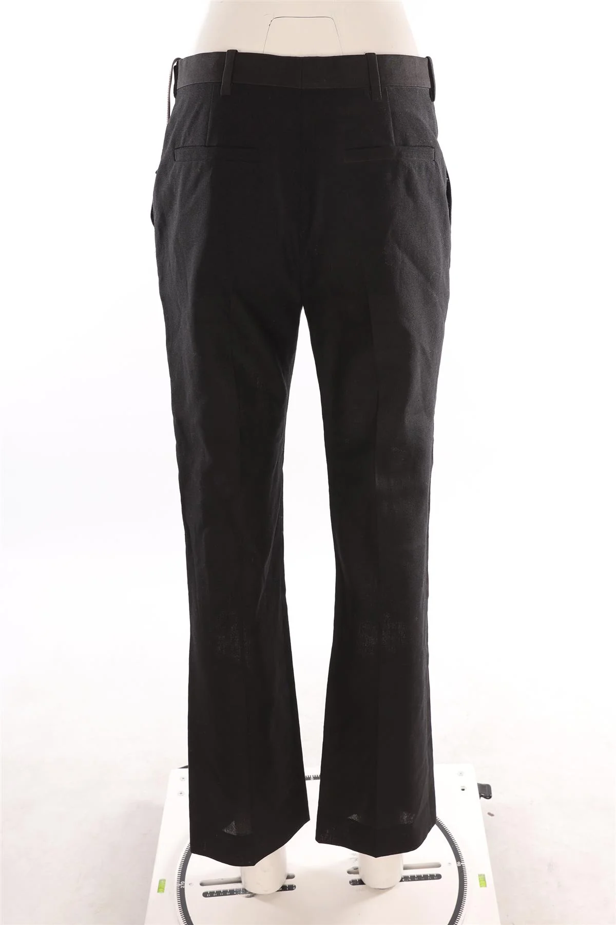 LOUIS VUITTON BLACK 2021 LINEN STRAIGHT LEG PANTS FR 38 UK 10 - Image 4