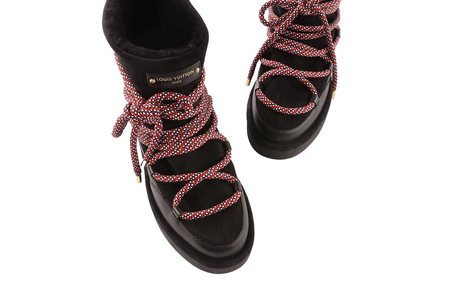 LOUIS VUITTON BLACK ASPEN MONOGRAM SUEDE ANKLE BOOTS  EU 39 UK 6 US 9 - Image 4