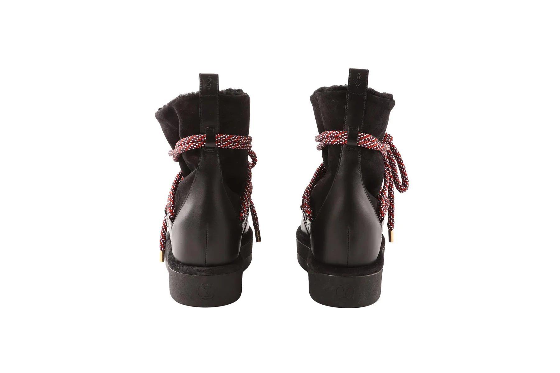 LOUIS VUITTON BLACK ASPEN MONOGRAM SUEDE ANKLE BOOTS  EU 39 UK 6 US 9 - Image 5