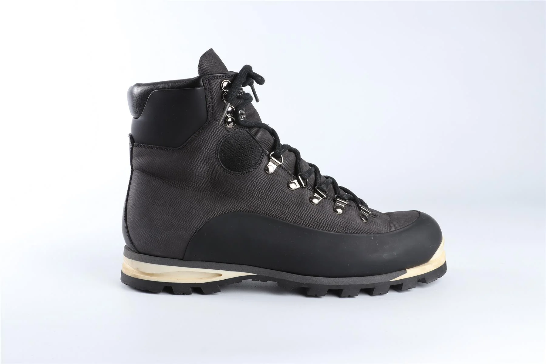 LOUIS VUITTON BLACK MEN'S ALPINIST LEATHER ANKLE BOOTS EU 42.5 UK 8.5 US 9.5 - Image 2