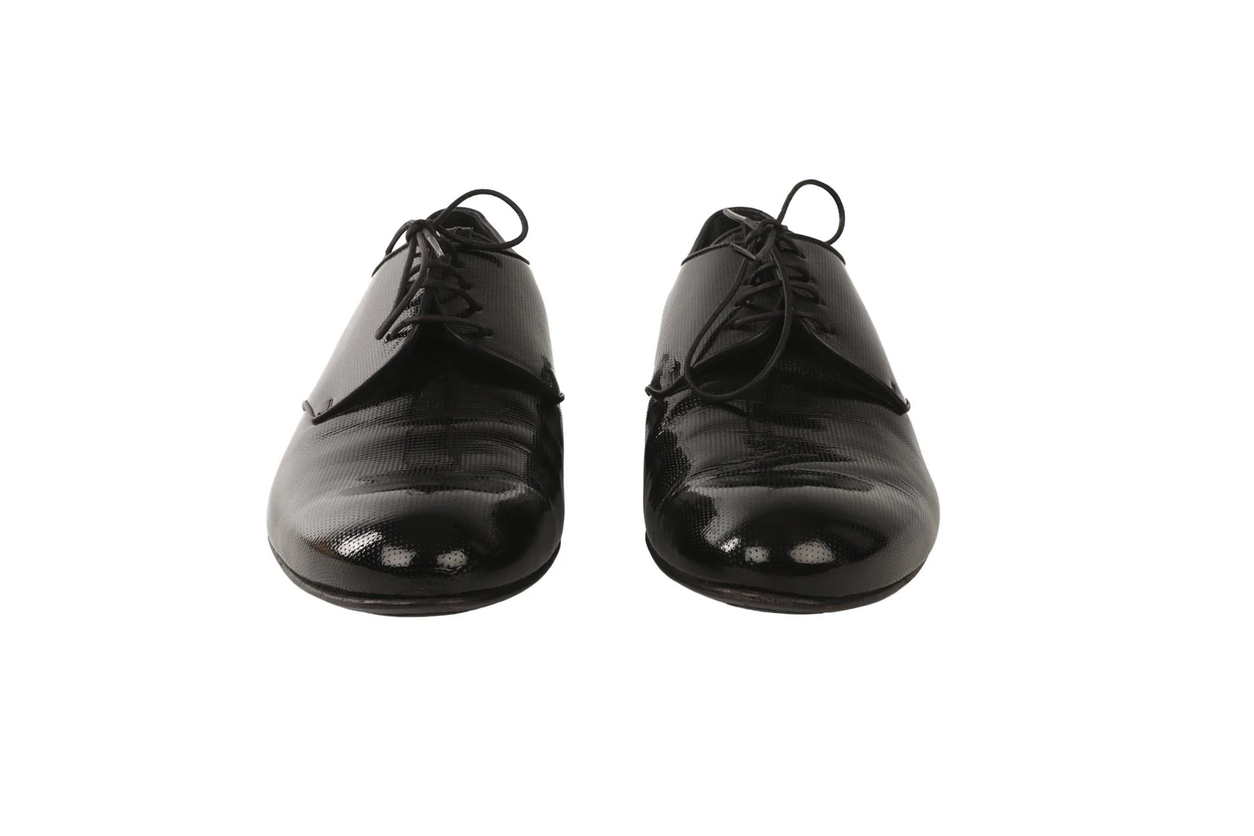 LOUIS VUITTON BLACK MEN'S PATENT LEATHER BROGUES EU 40 UK 7 US 10 - Image 3