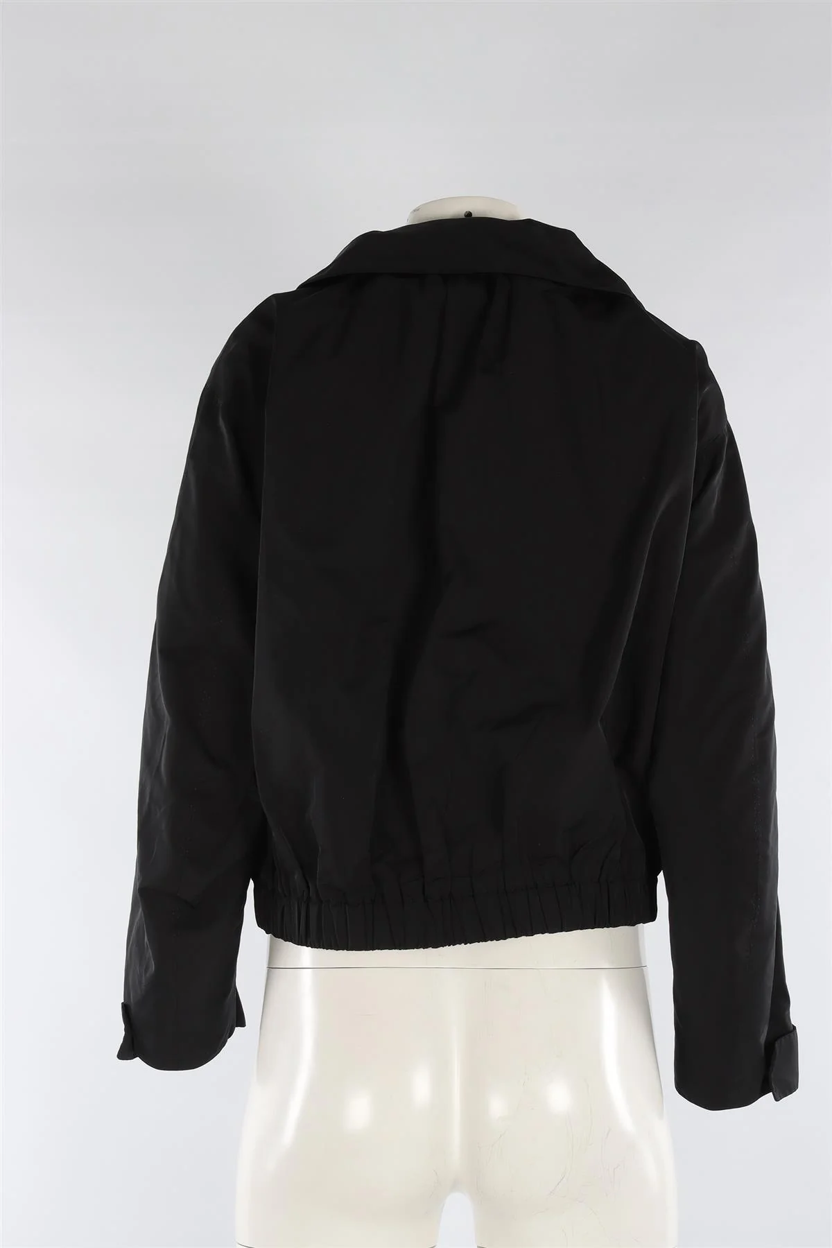 LOUIS VUITTON BLACK SILK BOMBER JACKET FR 36 UK 8 - Image 4