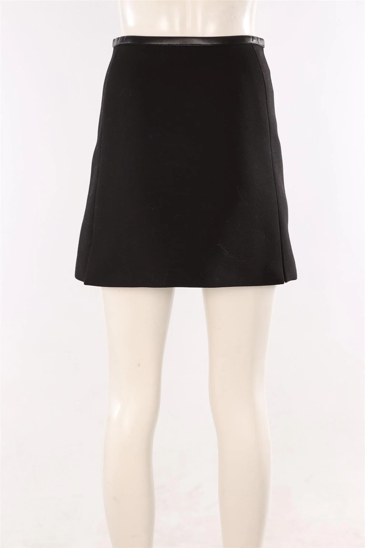 LOUIS VUITTON BLACK WOOL MINI SKIRT FR 36 UK 8 - Image 4