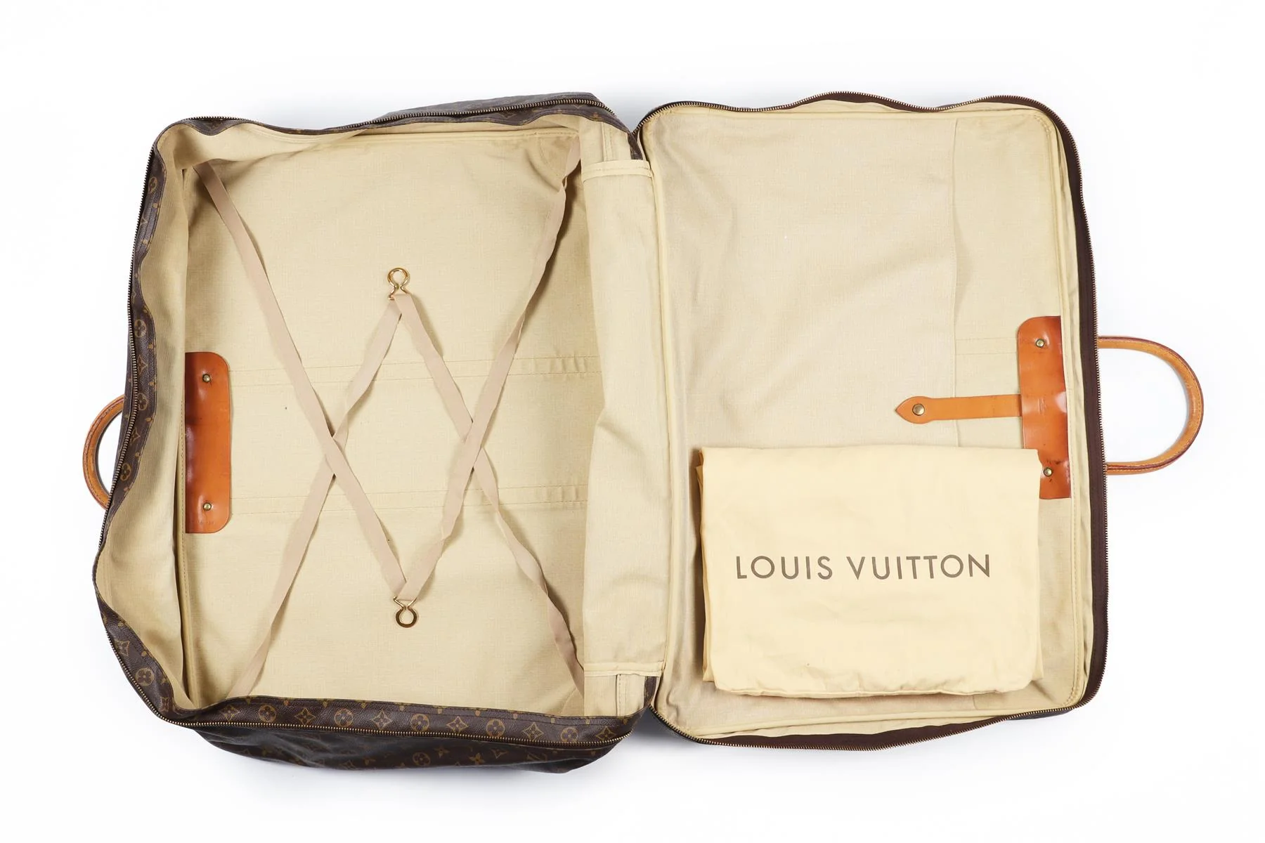 LOUIS VUITTON BROWN 1987 SIRIUS 70 MONOGRAM COATED CANVAS SUITCASE - Image 12