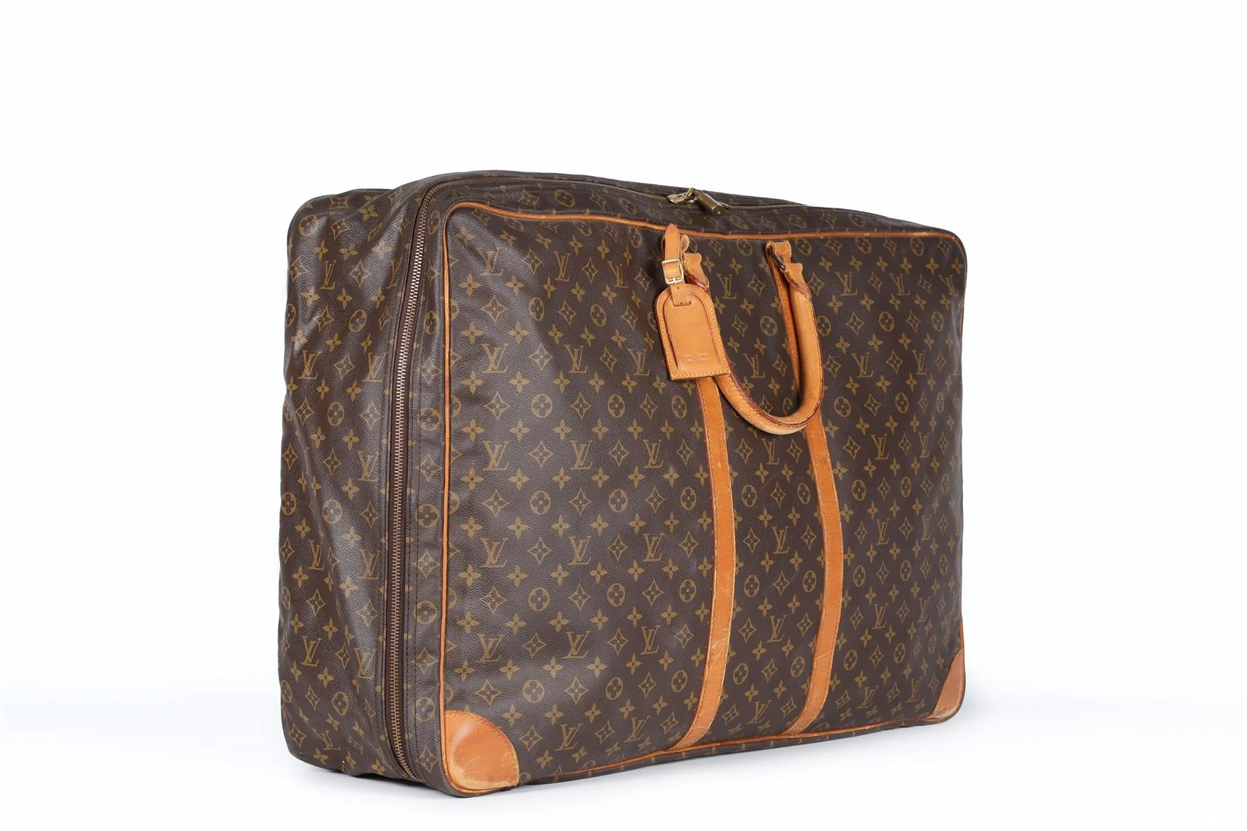 LOUIS VUITTON BROWN 1987 SIRIUS 70 MONOGRAM COATED CANVAS SUITCASE - Image 3