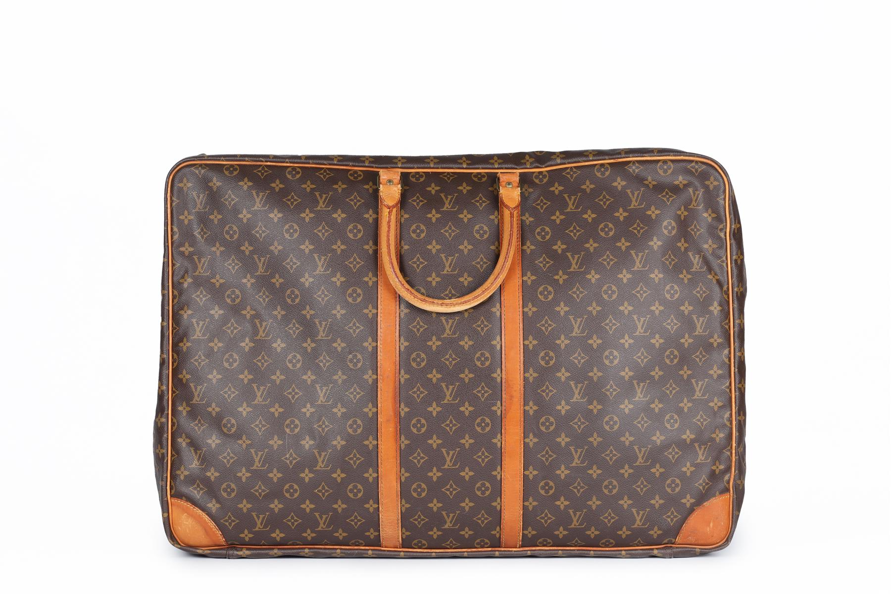 LOUIS VUITTON BROWN 1987 SIRIUS 70 MONOGRAM COATED CANVAS SUITCASE - Image 6