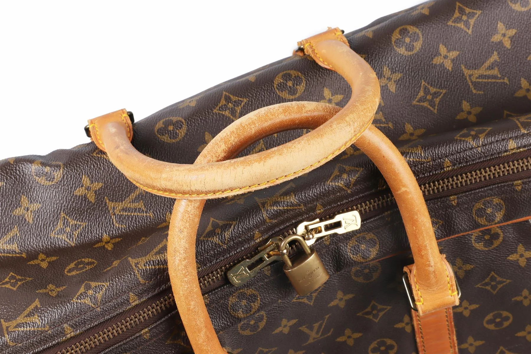 LOUIS VUITTON BROWN 1987 SIRIUS 70 MONOGRAM COATED CANVAS SUITCASE - Image 8