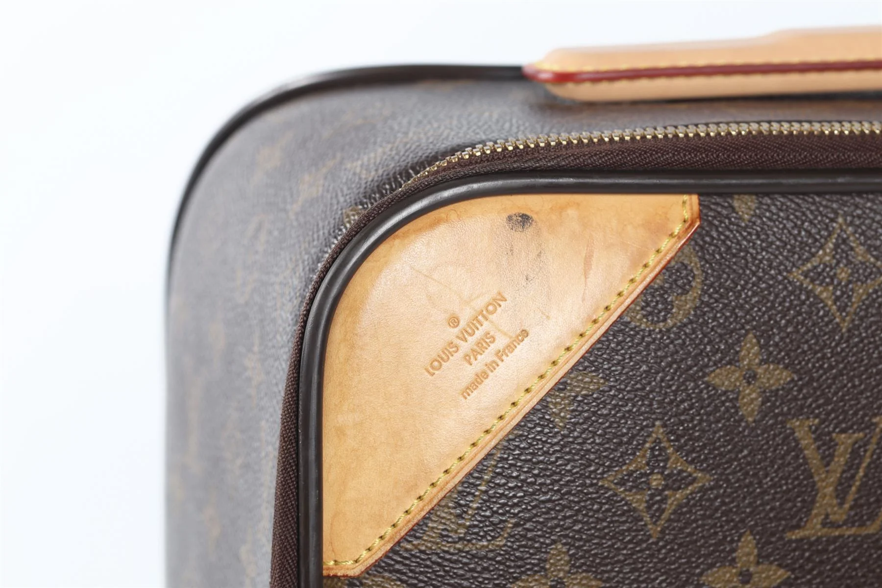 LOUIS VUITTON BROWN 2010 PEGASE 55 COATED CANVAS SUITCASE - Image 12