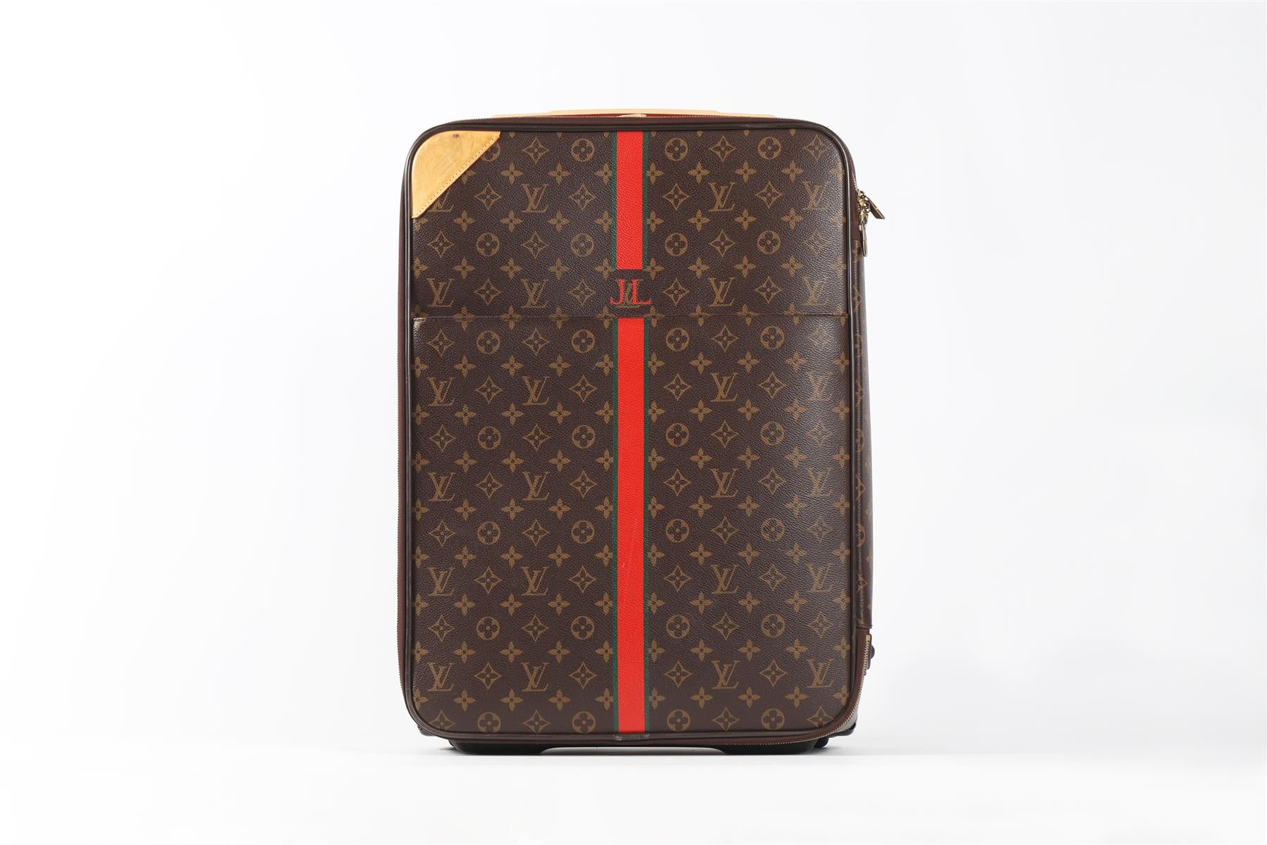 LOUIS VUITTON BROWN 2010 PEGASE 55 COATED CANVAS SUITCASE - Image 14