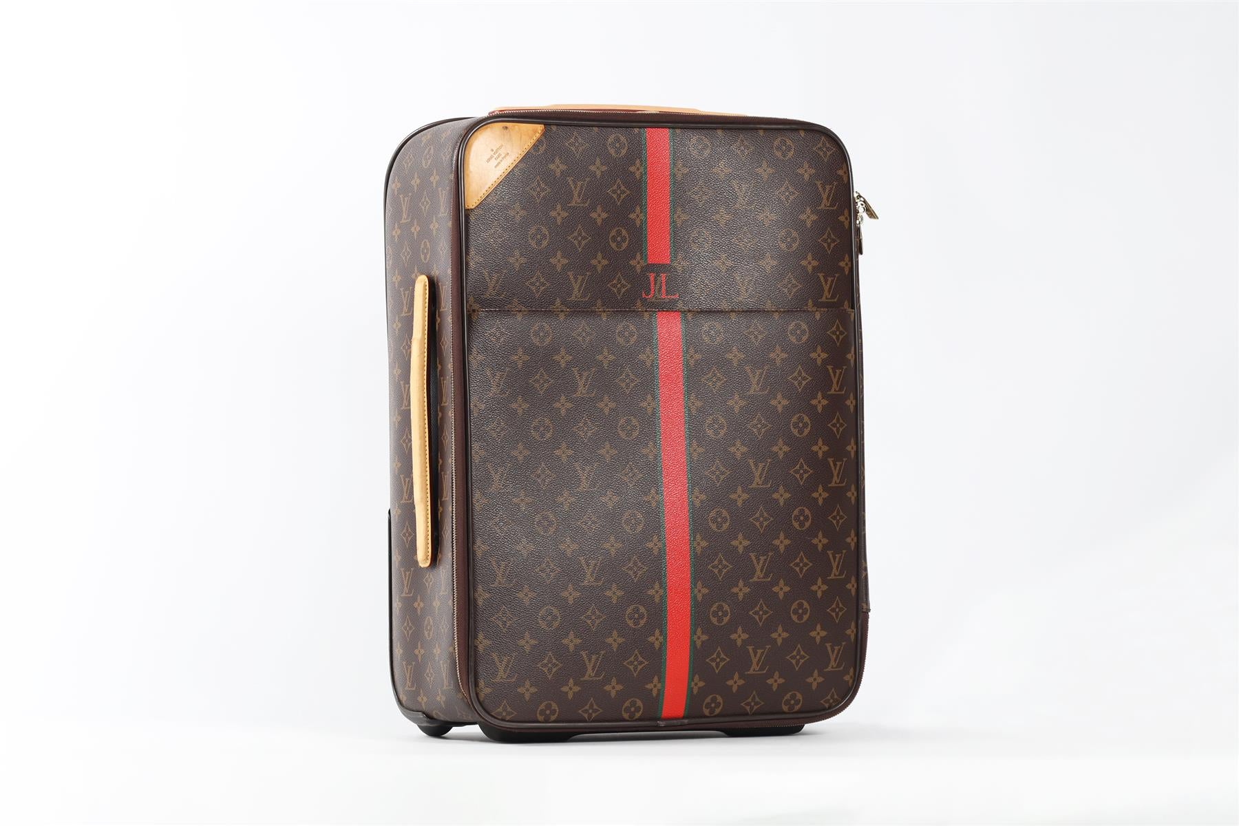 LOUIS VUITTON BROWN 2010 PEGASE 55 COATED CANVAS SUITCASE - Image 15