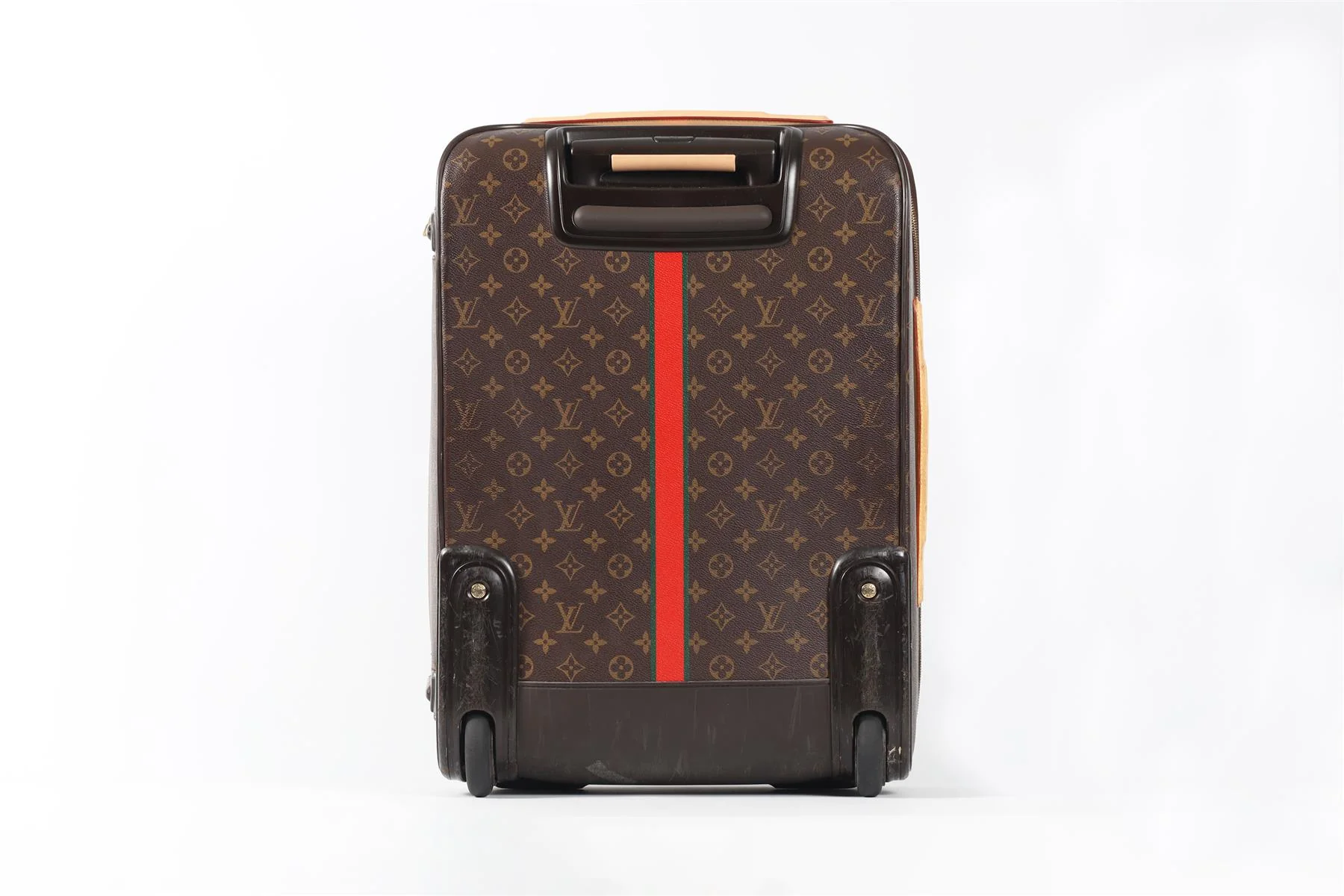 LOUIS VUITTON BROWN 2010 PEGASE 55 COATED CANVAS SUITCASE - Image 6