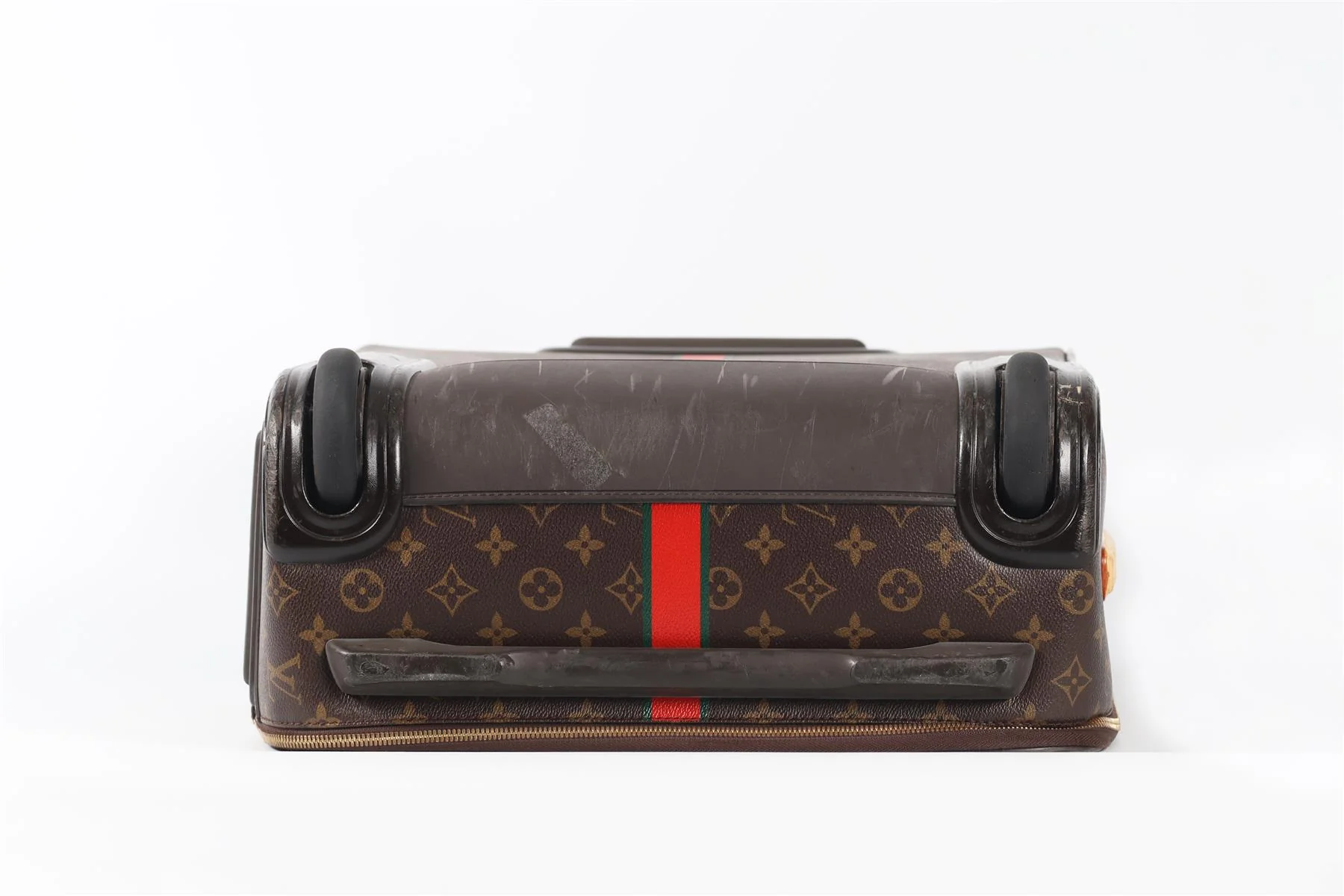 LOUIS VUITTON BROWN 2010 PEGASE 55 COATED CANVAS SUITCASE - Image 7