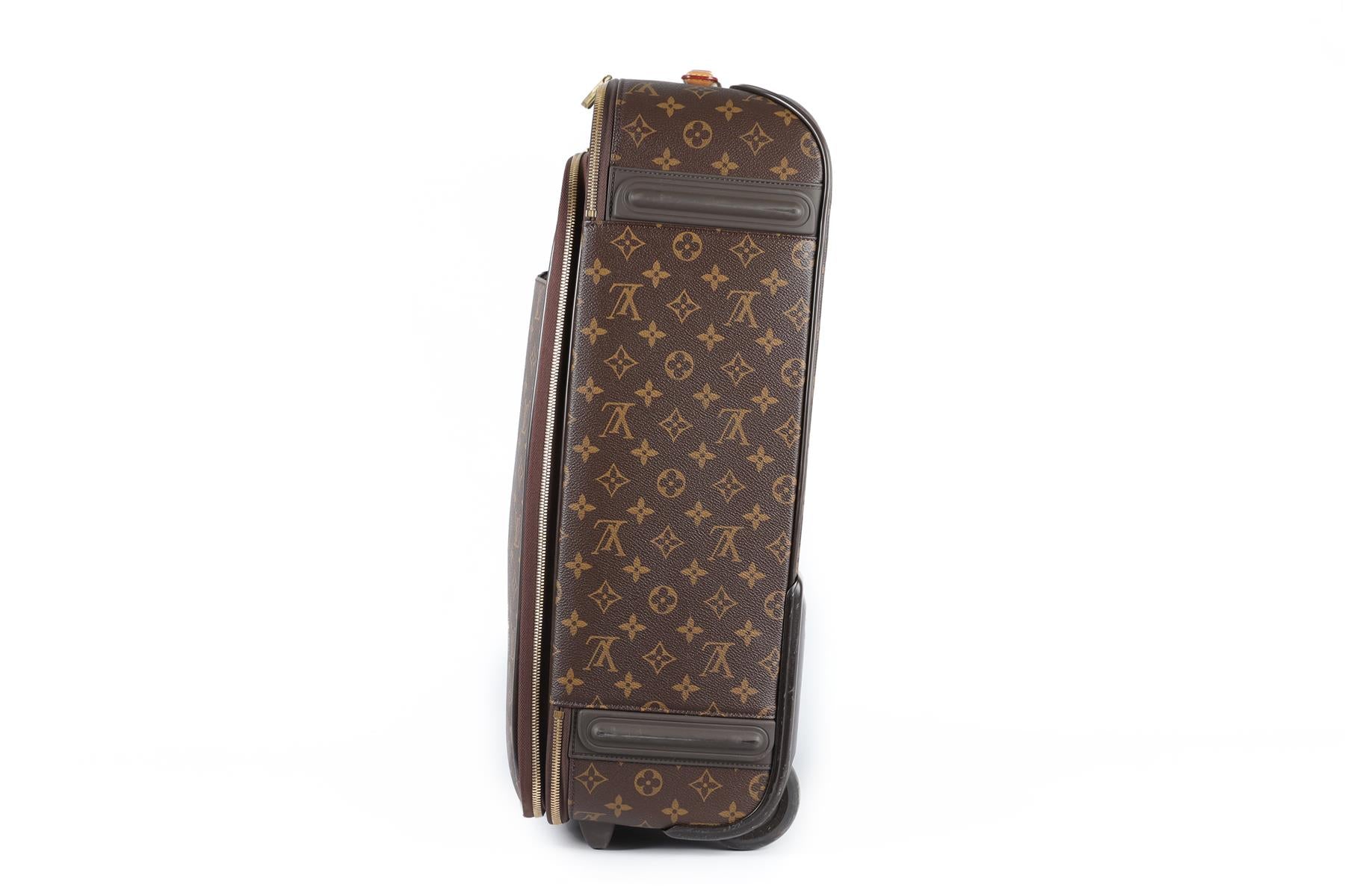 LOUIS VUITTON BROWN 2013 PEGASE LEGERE 55 MONOGRAM COATED CANVAS SUITCASE - Image 6