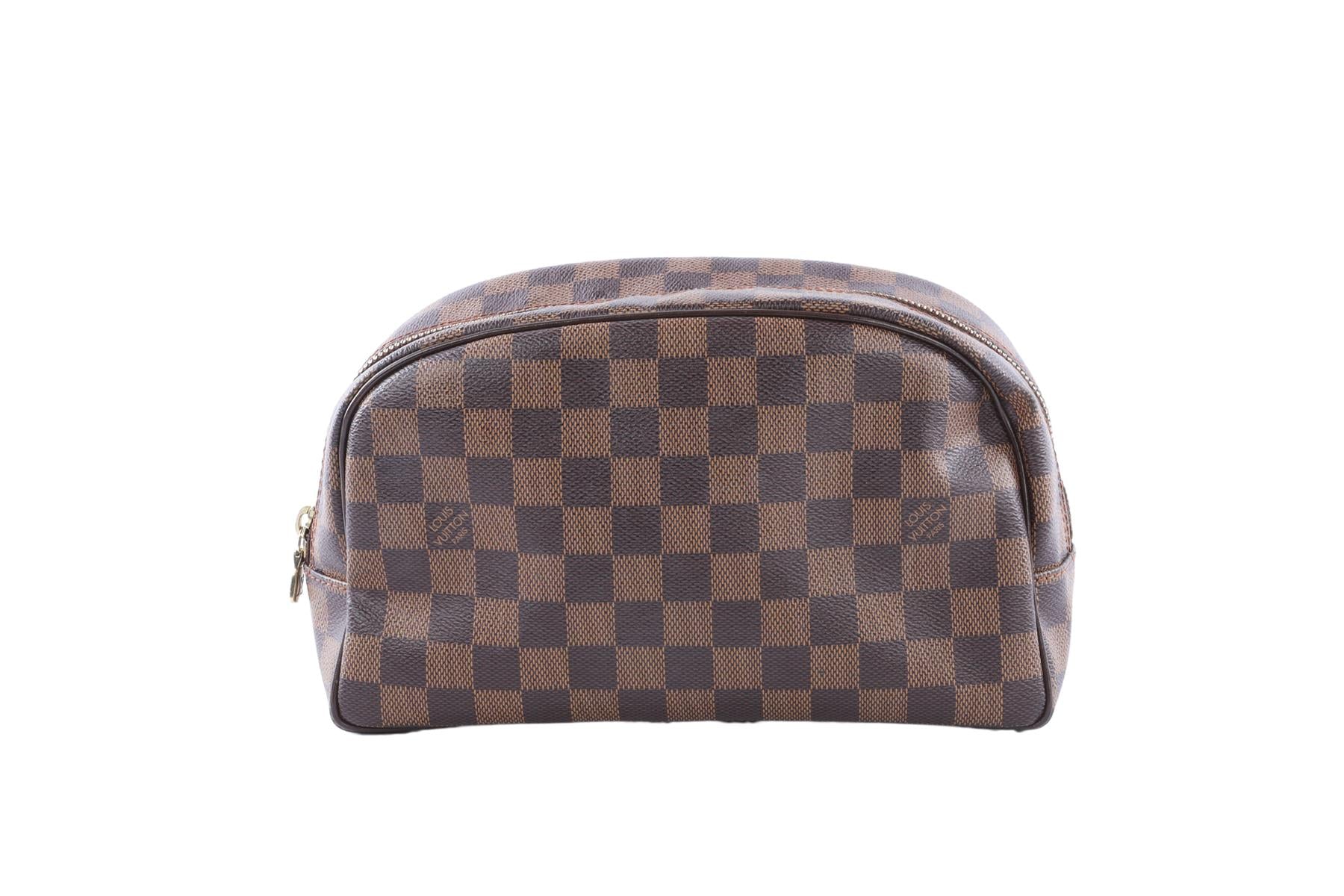 LOUIS VUITTON BROWN 2013 TROUSSE TOILETTE 25 DAMIER EBENE COSMETICS POUCH - Image 2