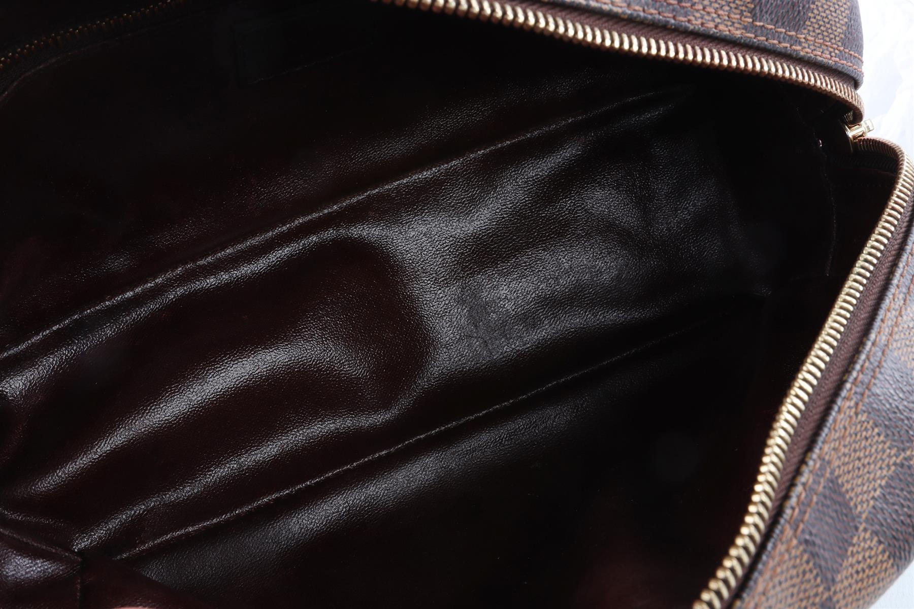 LOUIS VUITTON BROWN 2013 TROUSSE TOILETTE 25 DAMIER EBENE COSMETICS POUCH - Image 9