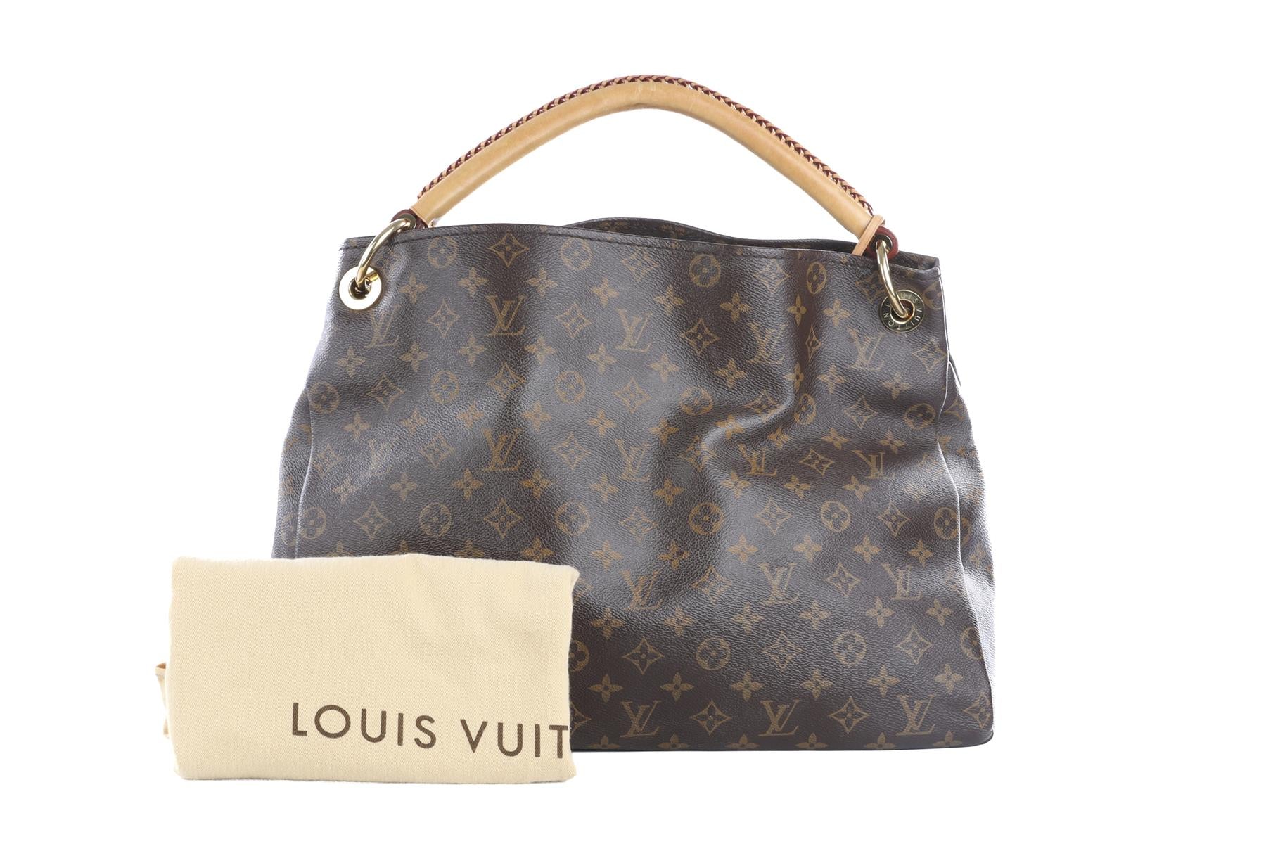 LOUIS VUITTON BROWN 2015 ARTSY GM MONOGRAM COAT CANVAS SHOULDER BAG - Image 11